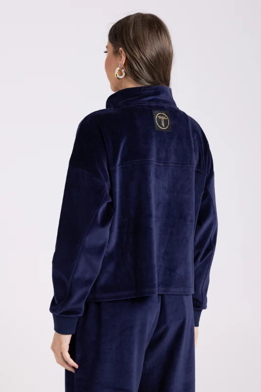 Two T's | Velour Jacket | French Navy