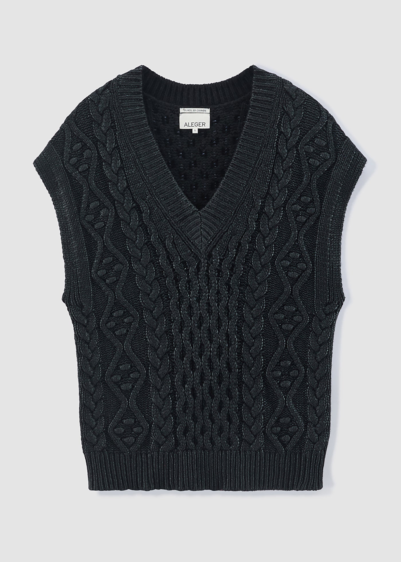 Aleger | Cable Vest | Black Foil