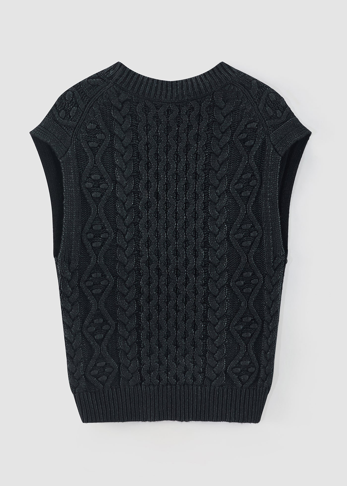 Aleger | Cable Vest | Black Foil