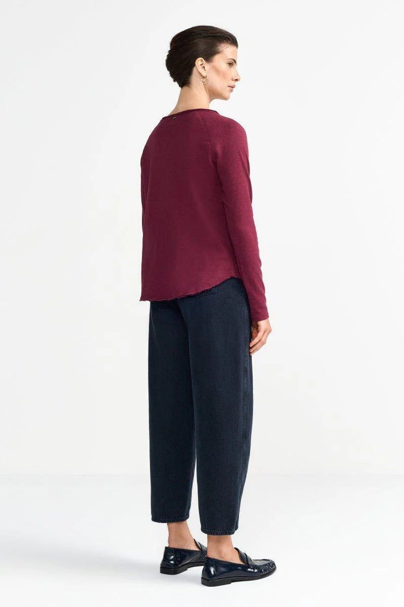 Rich & Royal | Organic Jersey Long Sleeve Tee | Ruby Glow