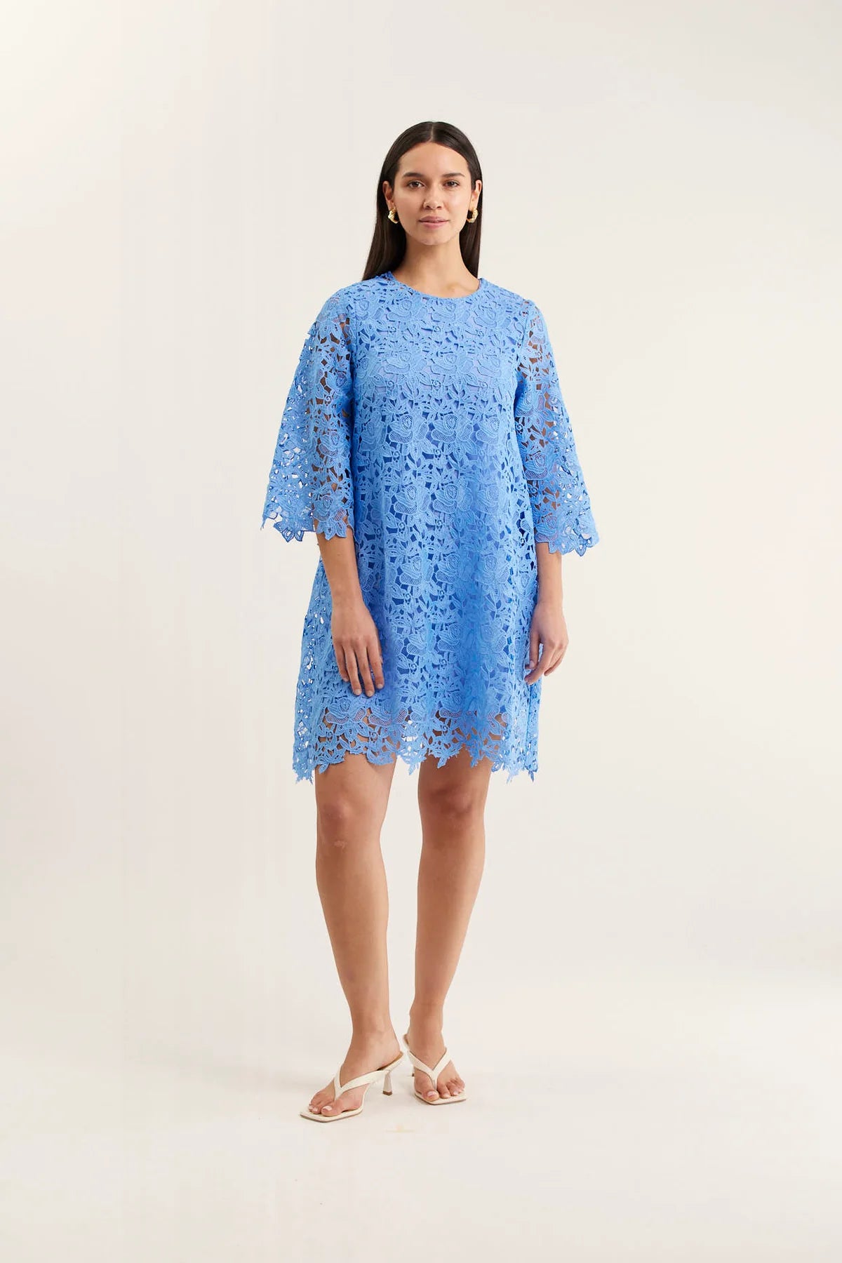 Alessandra I Claire Lace Dress I Cornflower Alessandra I Claire Lace Dress I Cornflower