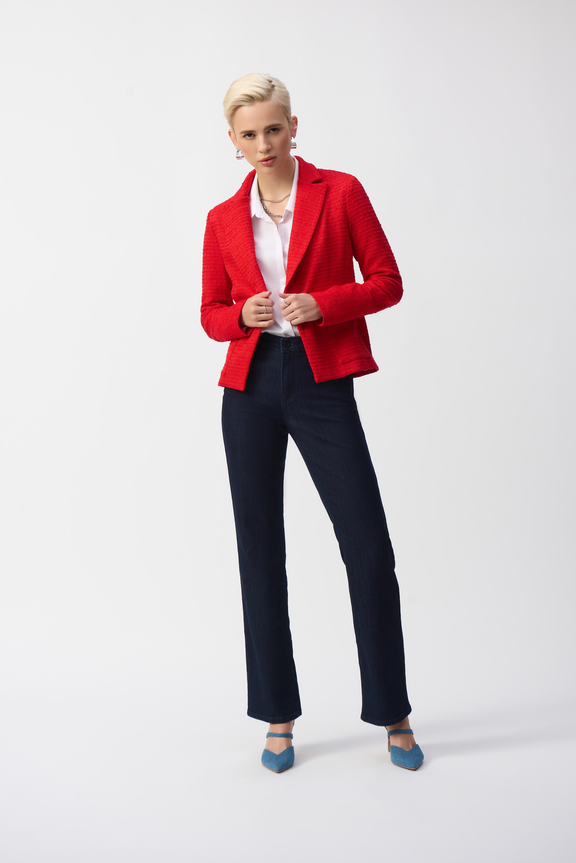 Joseph Ribkoff | Boucle Fitted Blazer | Red