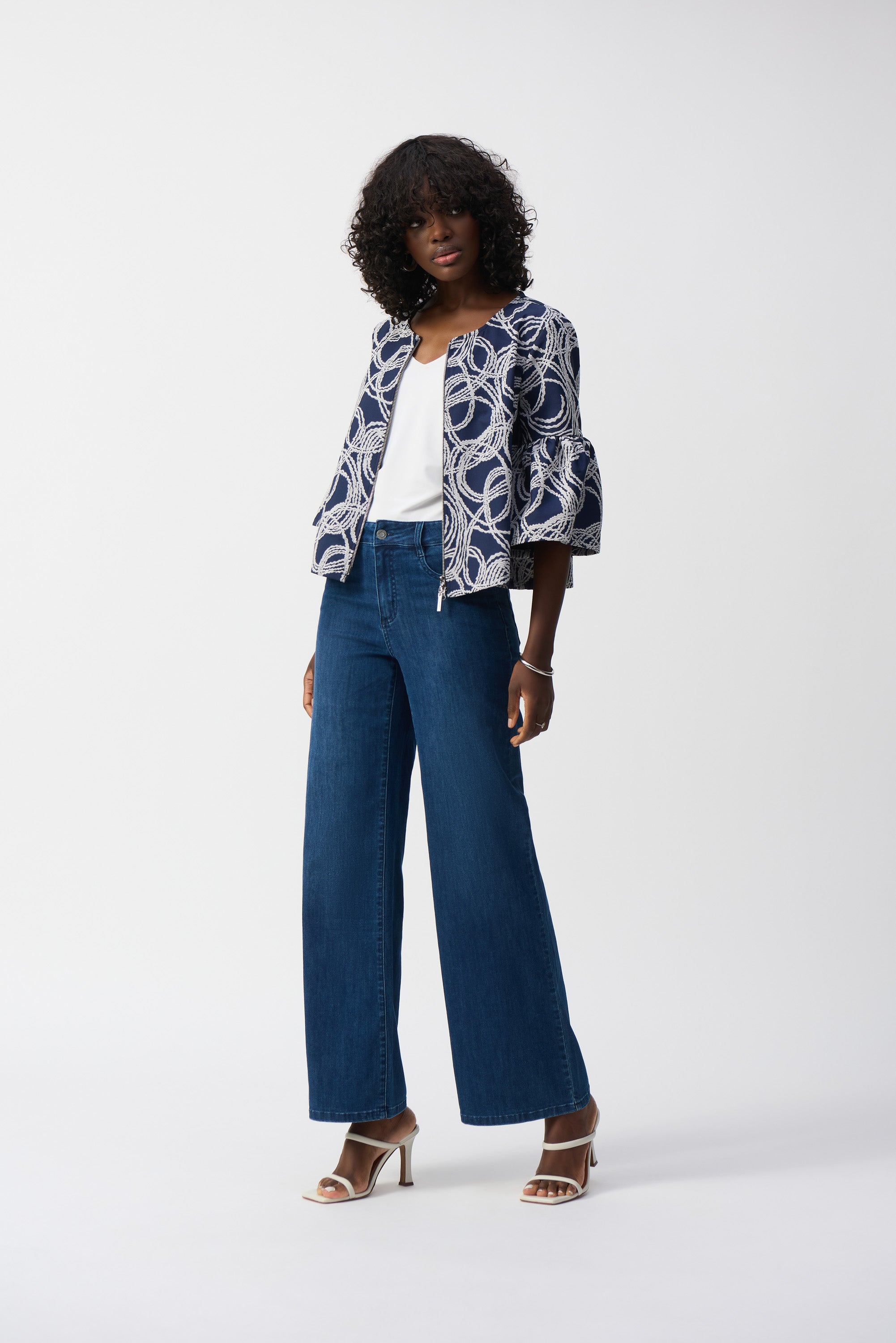 Joseph Ribkoff | Goldie | Classic Wide-Leg Stretch Jeans
