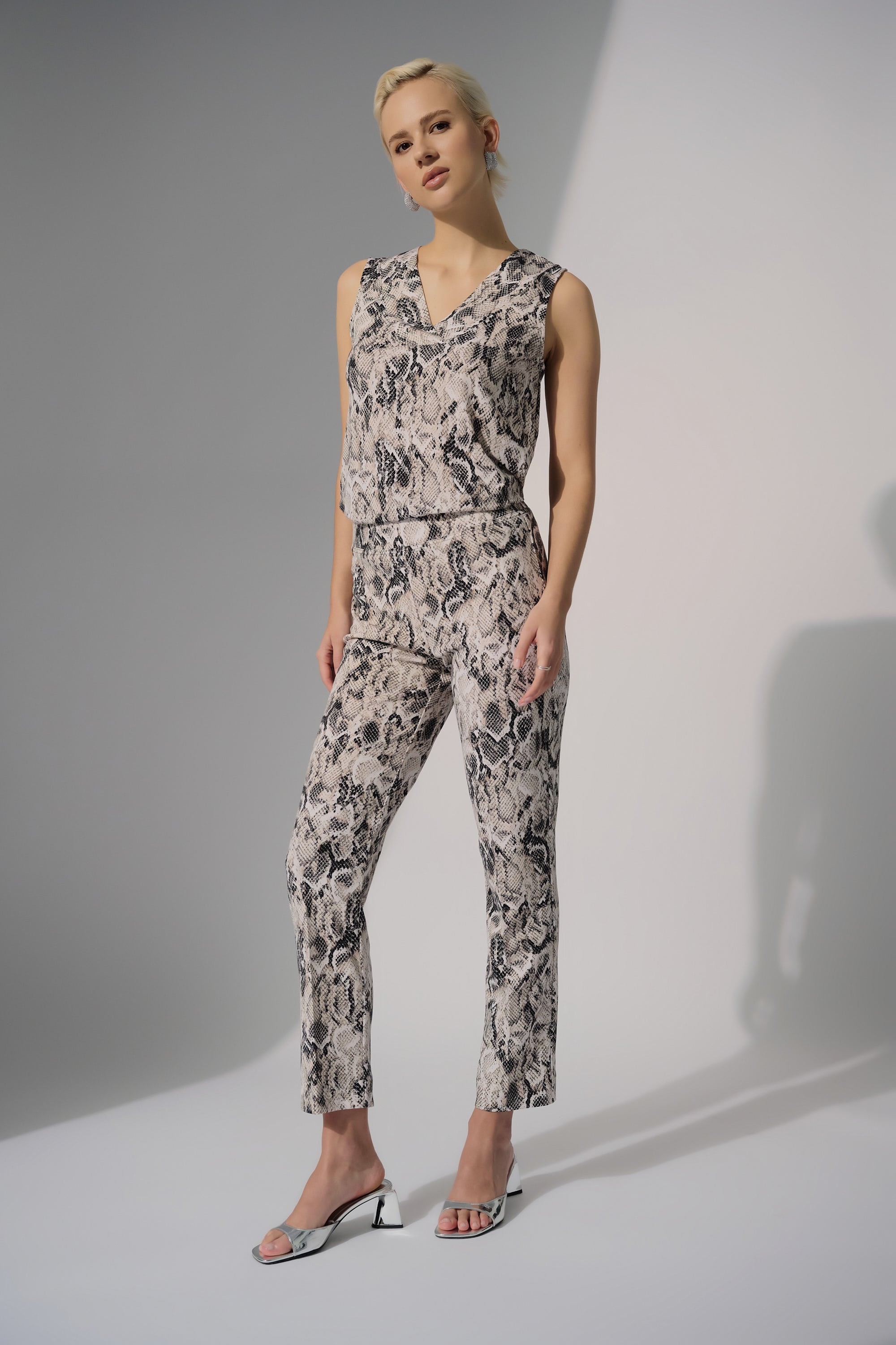 Joseph Ribkoff | Silky Knit Straight Leg Python Print Pants