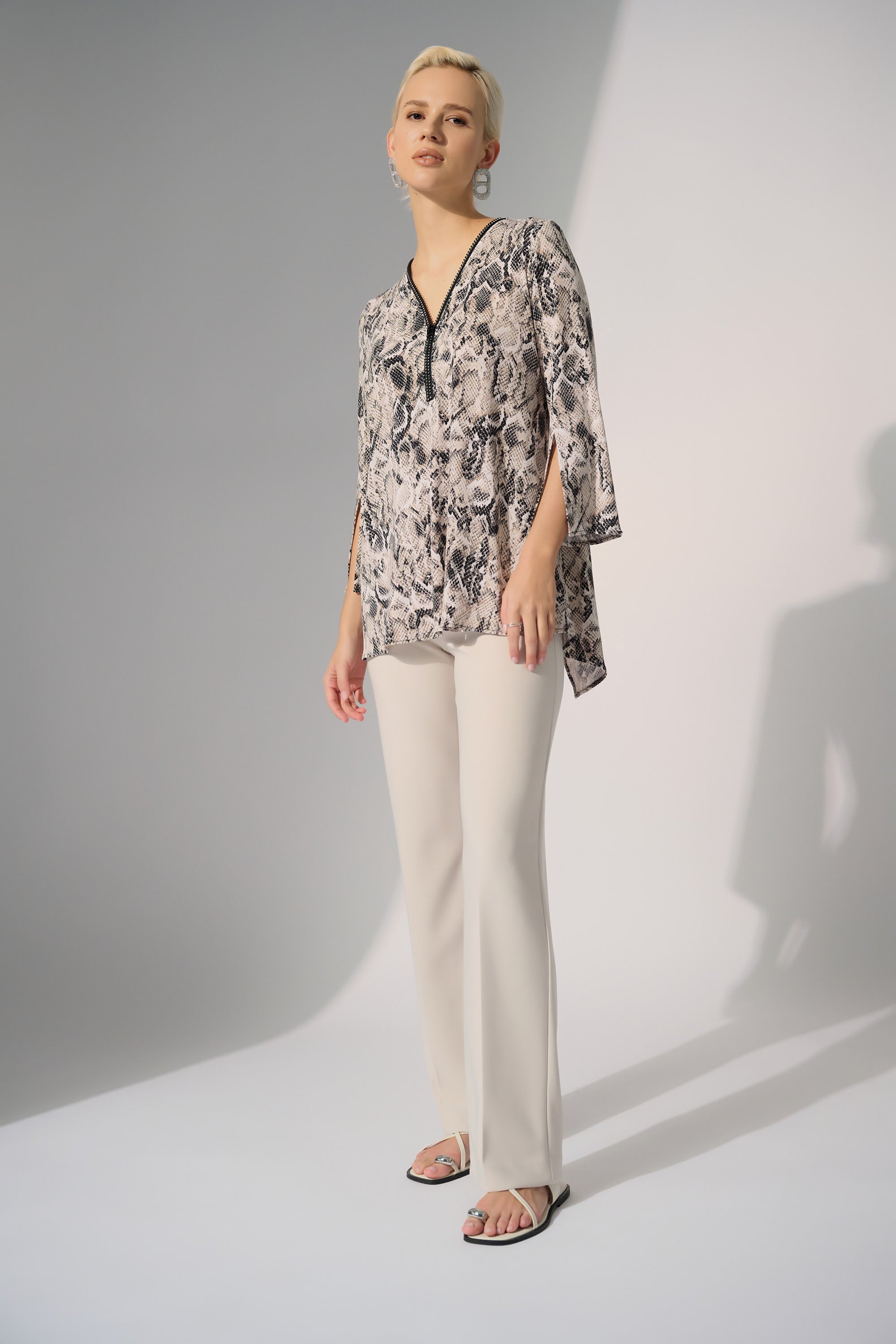 Joseph Ribkoff | SIiky Knit Python Print Fit and Flare Tunic
