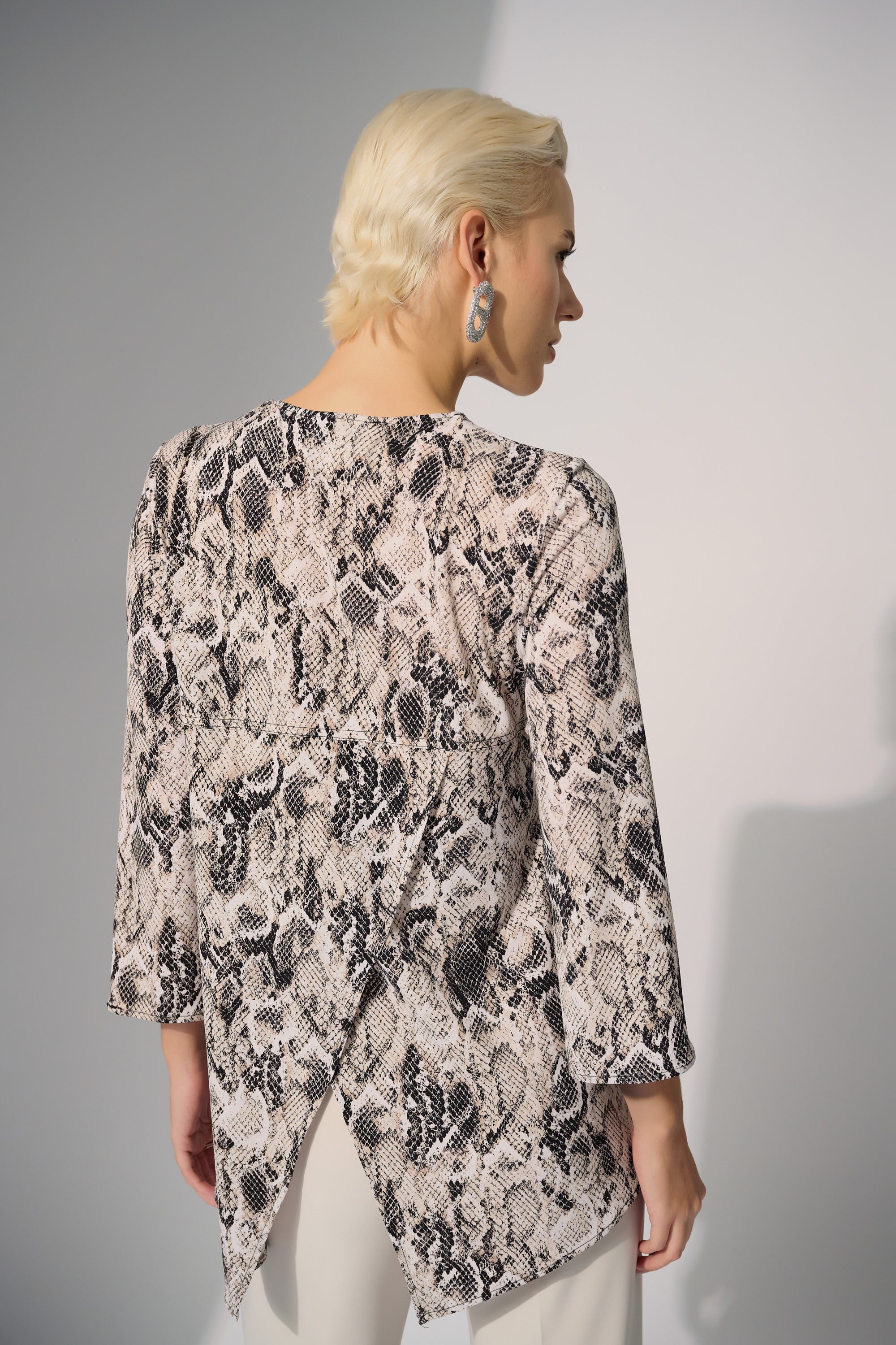 Joseph Ribkoff | SIiky Knit Python Print Fit and Flare Tunic