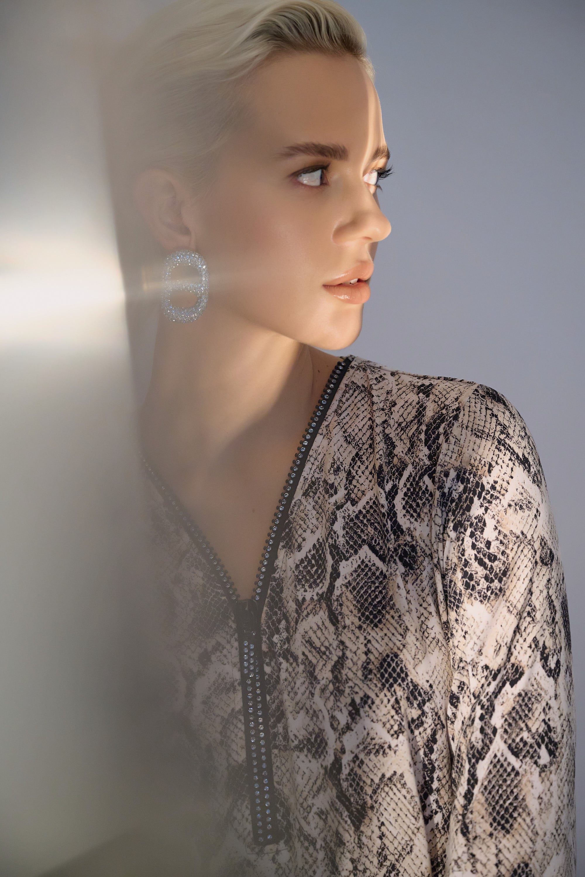 Joseph Ribkoff | SIiky Knit Python Print Fit and Flare Tunic