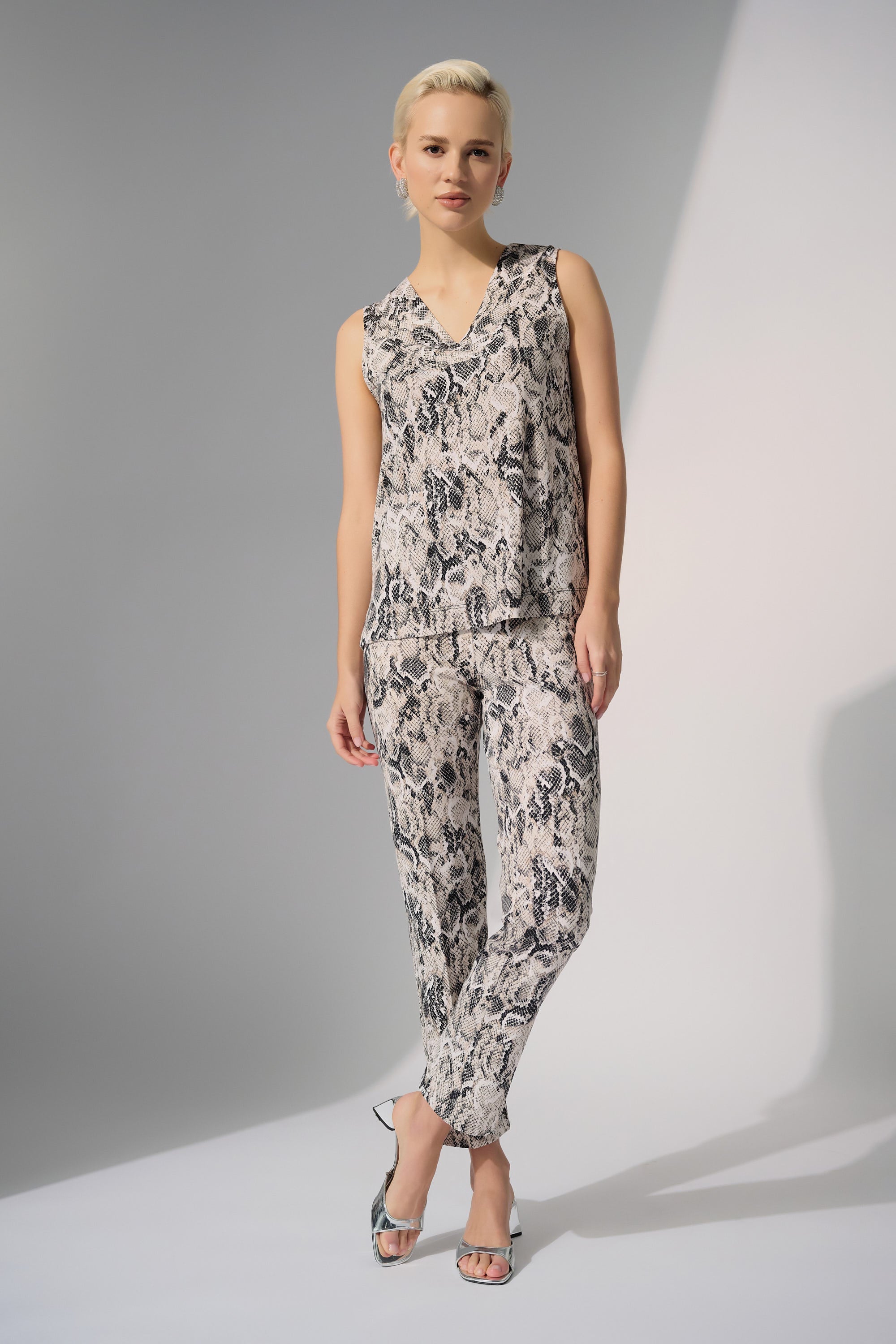 Joseph Ribkoff | Silky Knit Python Print Sleeveless Top