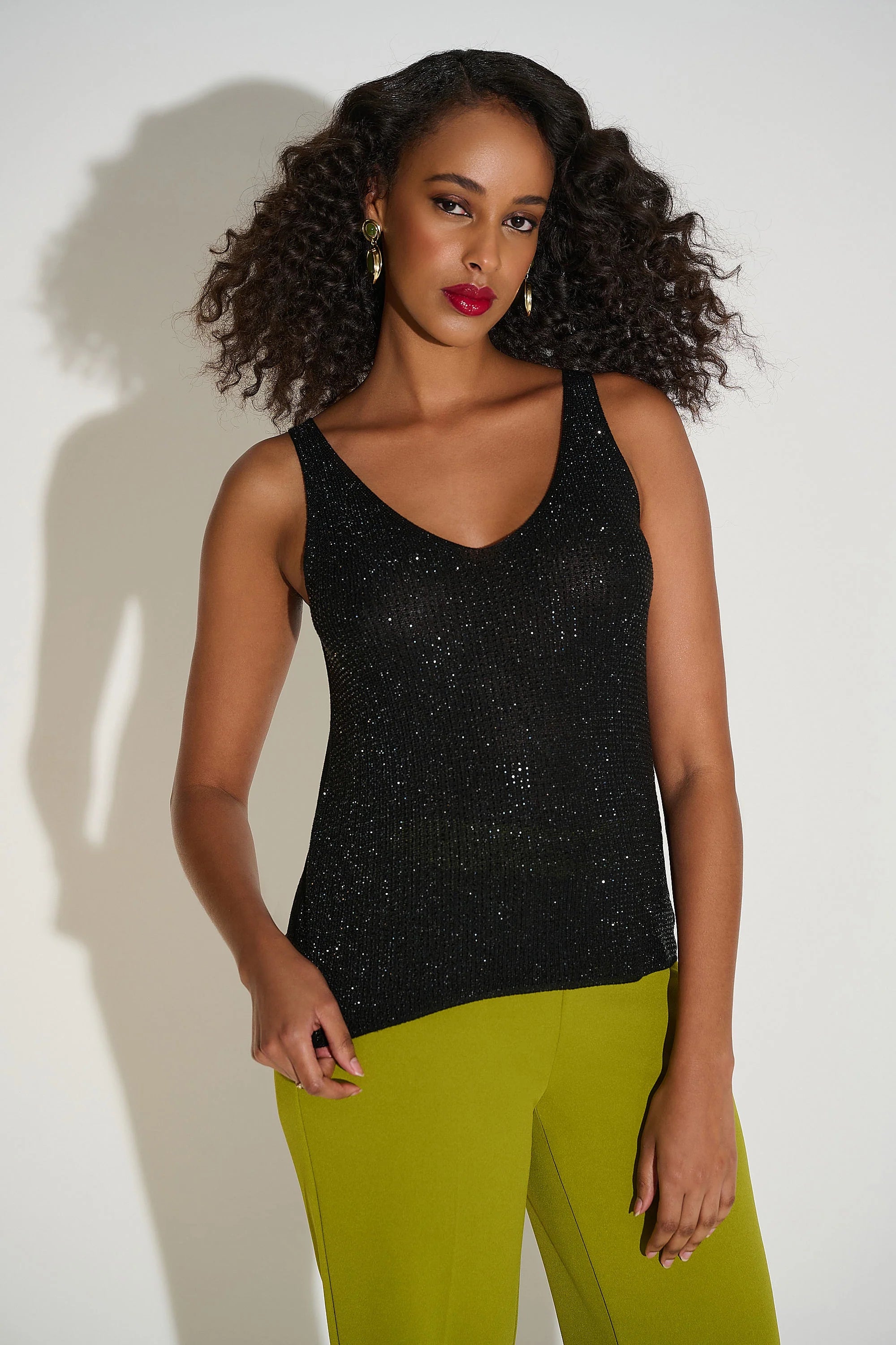 Joseph Ribkoff | Sequin Cami | Black
