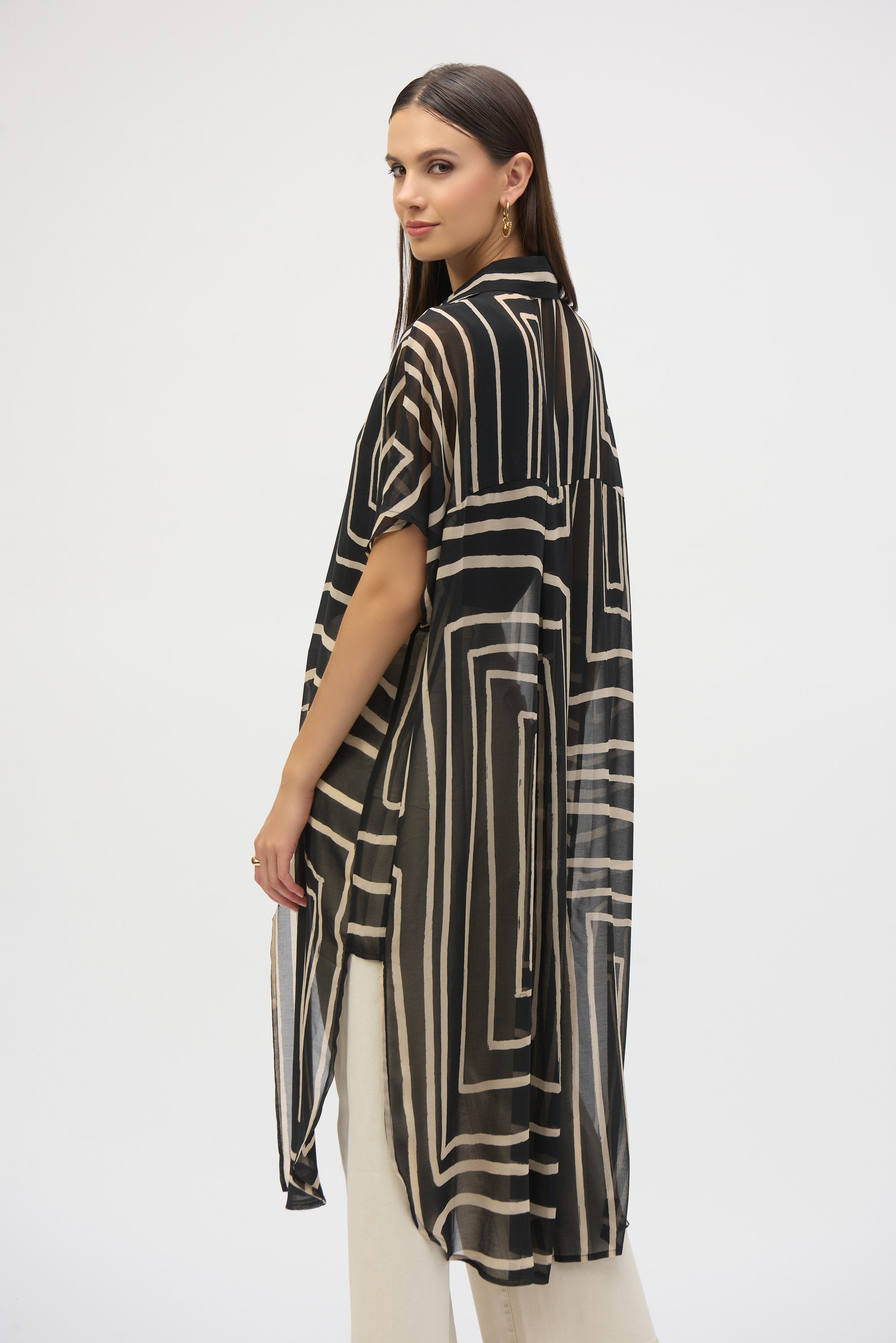 Joseph Ribkoff | Chiffon Geometric Print Blouse