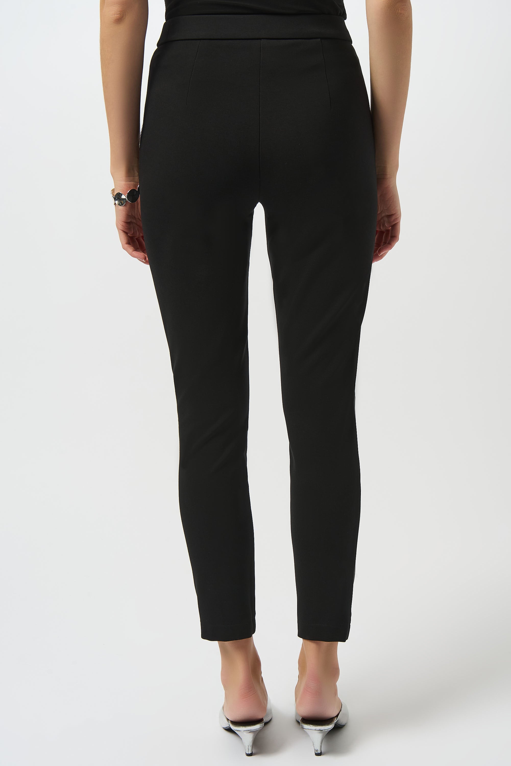 Joseph Ribkoff | Heavy Knit and Leatherette Pull-On Legging | Black