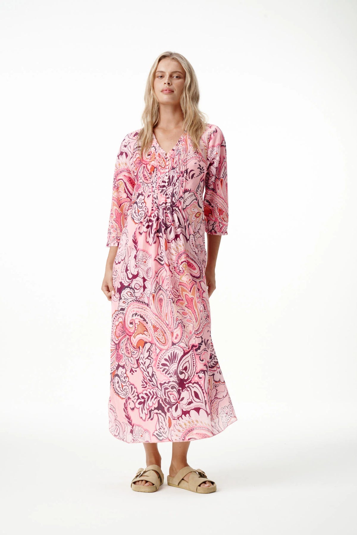 One Season | Long Poppy Dress | Rosewater Paisley