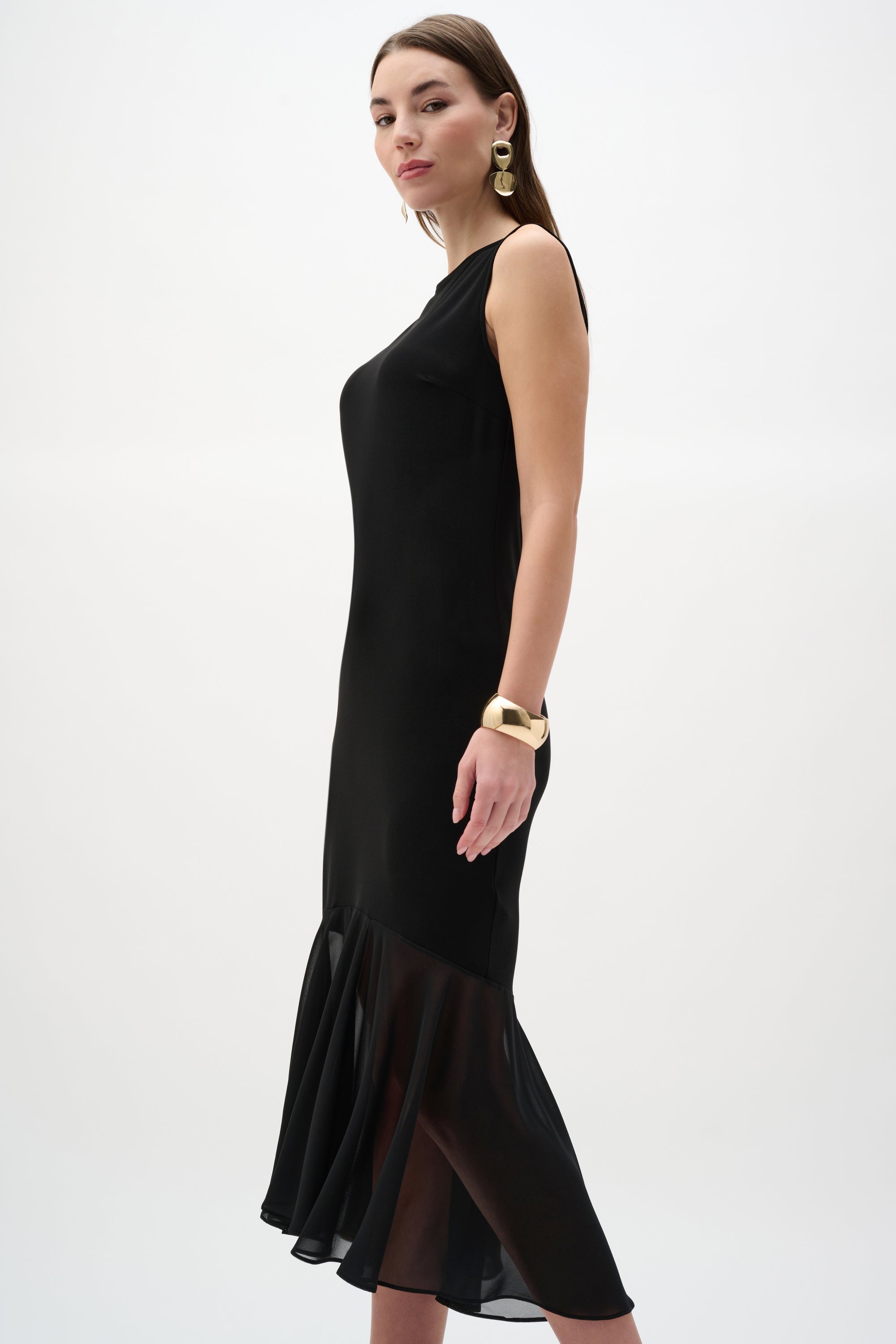 Joseph Ribkoff | Silky Flounce Dress | Black