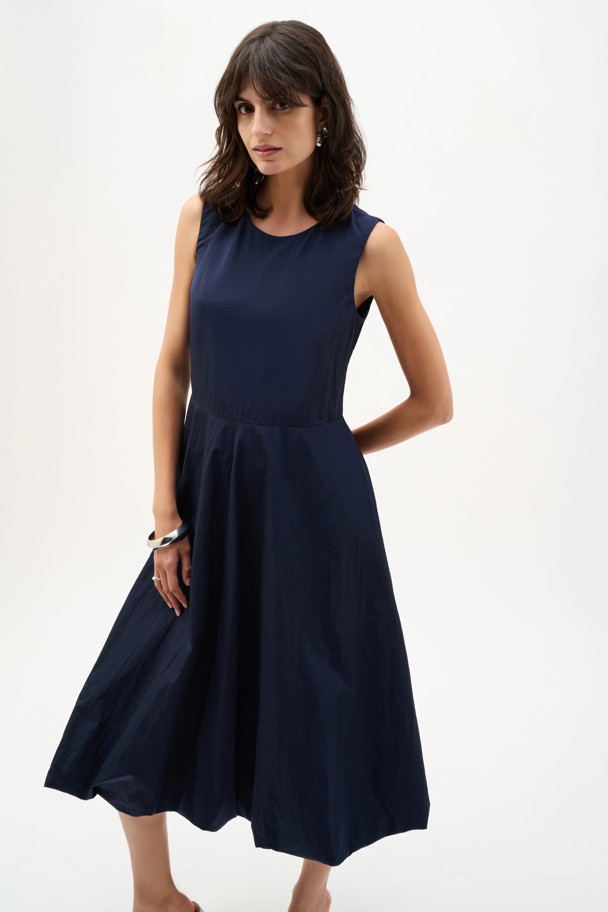 Joseph Ribkoff | Parachute A line Dress with Bubble Skirt | Midnight Blue