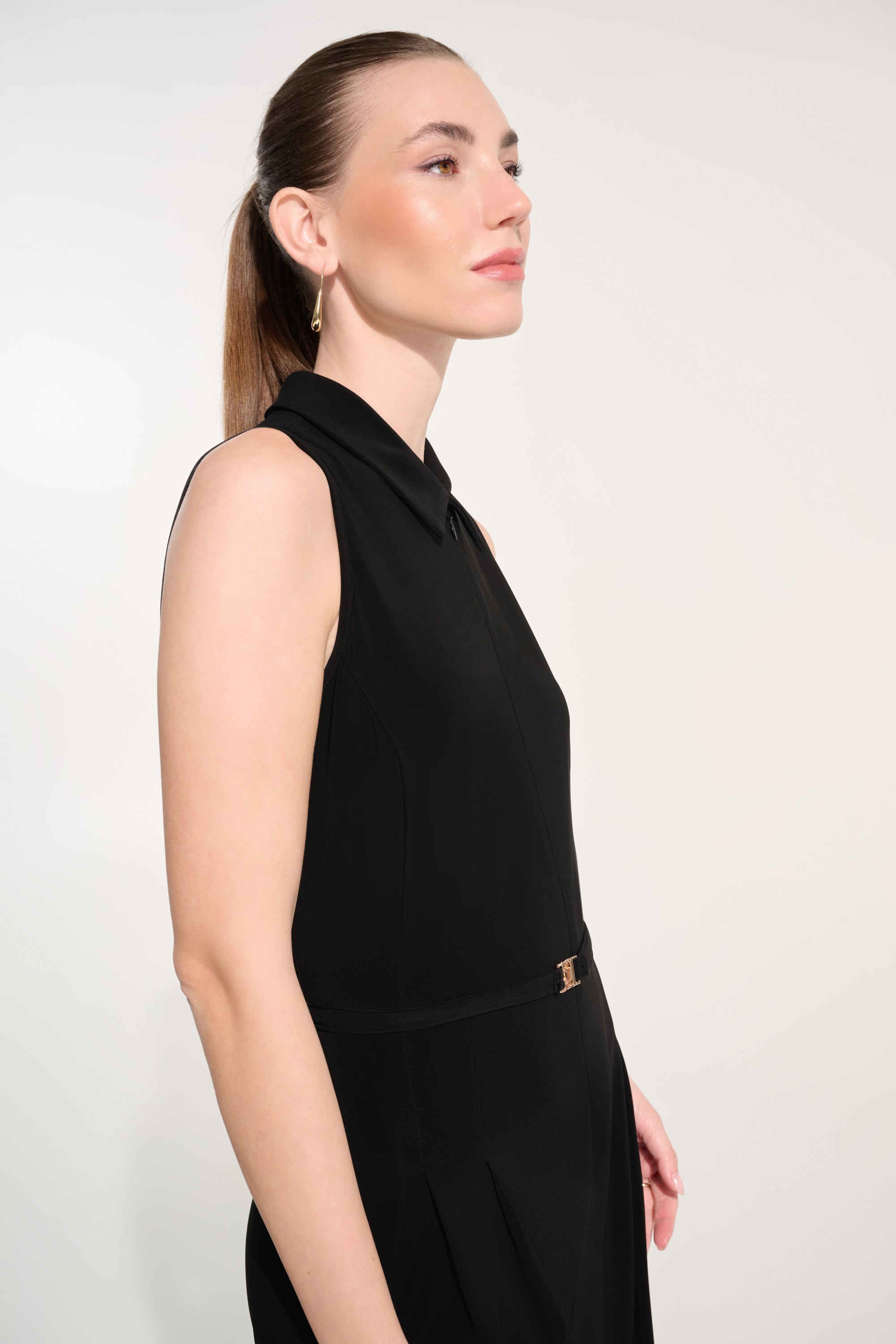 Joseph Ribkoff | Silky Knit Wide Leg Jumpsuit | Black