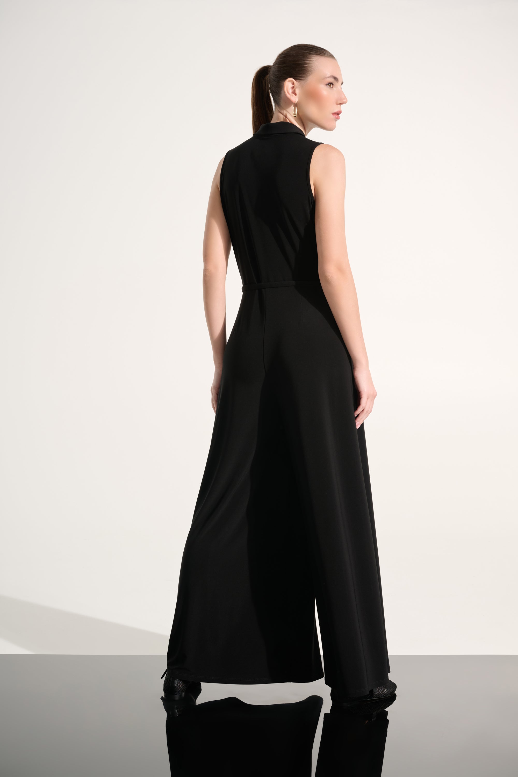 Joseph Ribkoff | Silky Knit Wide Leg Jumpsuit | Black