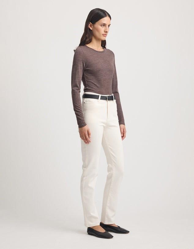 Toorallie | Crew Merino Tee | Mocha