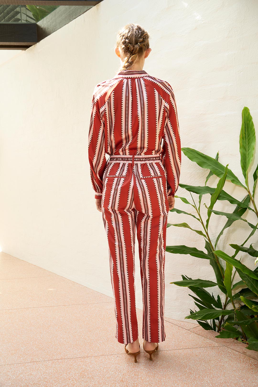 The Dreamer Label | Nola Sun Silk Blouse | Red
