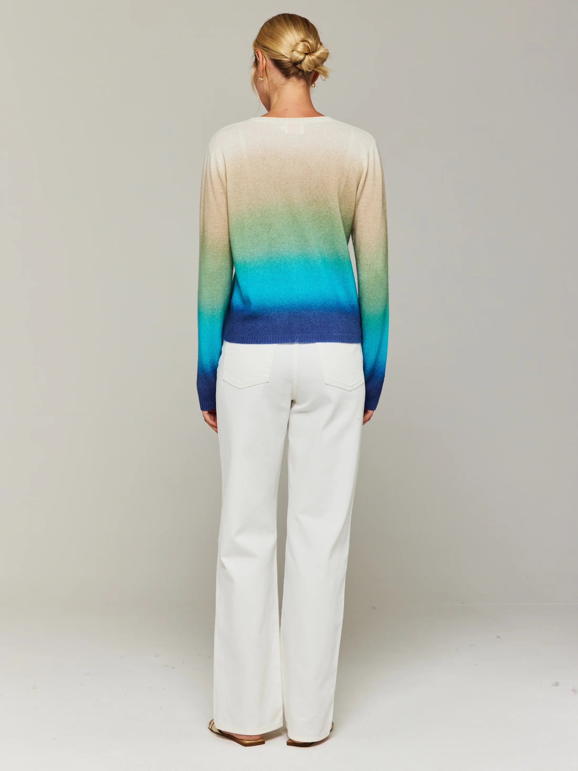 Brodie Knitwear | Blue Ombre Bali Print I Long Sleeve