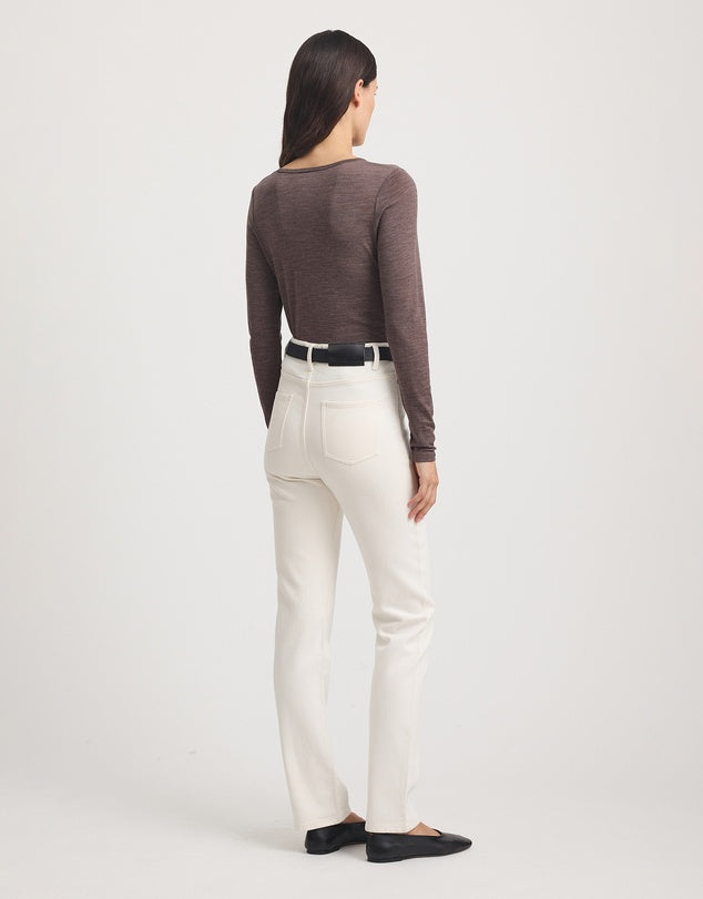Toorallie | Crew Merino Tee | Mocha