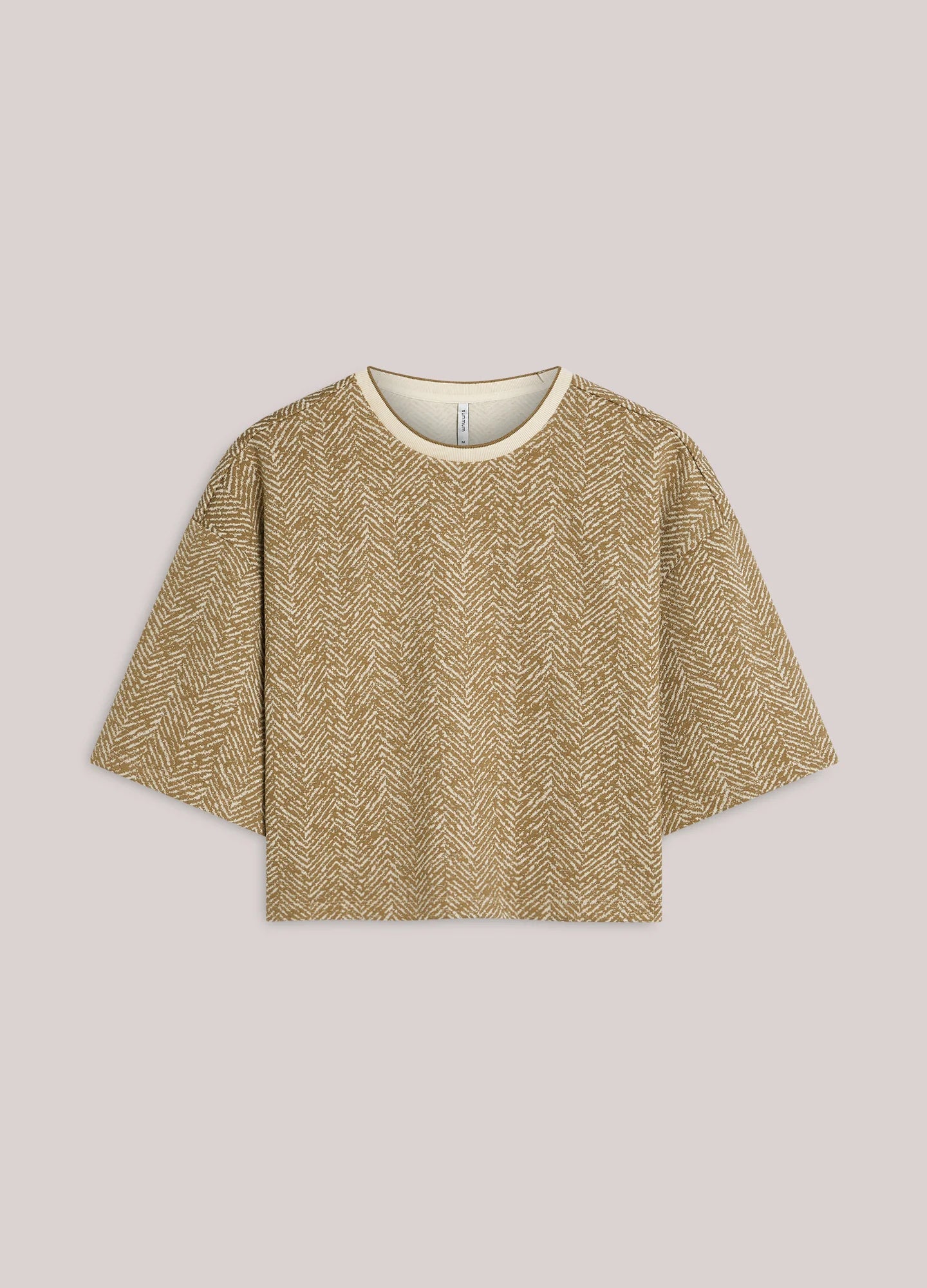 Summum | Jersey Herringbone Top | Khaki
