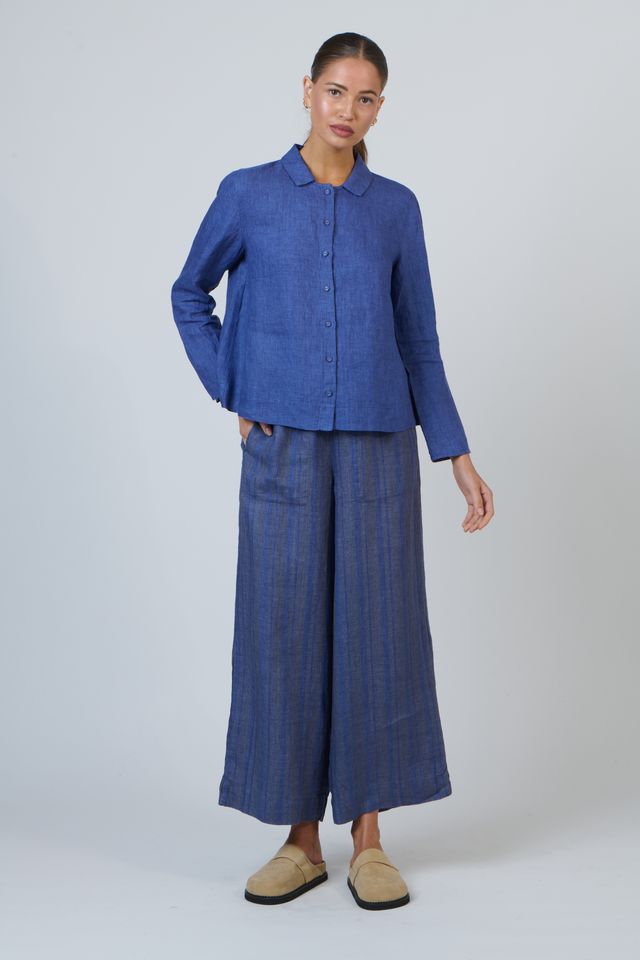 Naturals | Collared Button Through Shirt | Placid