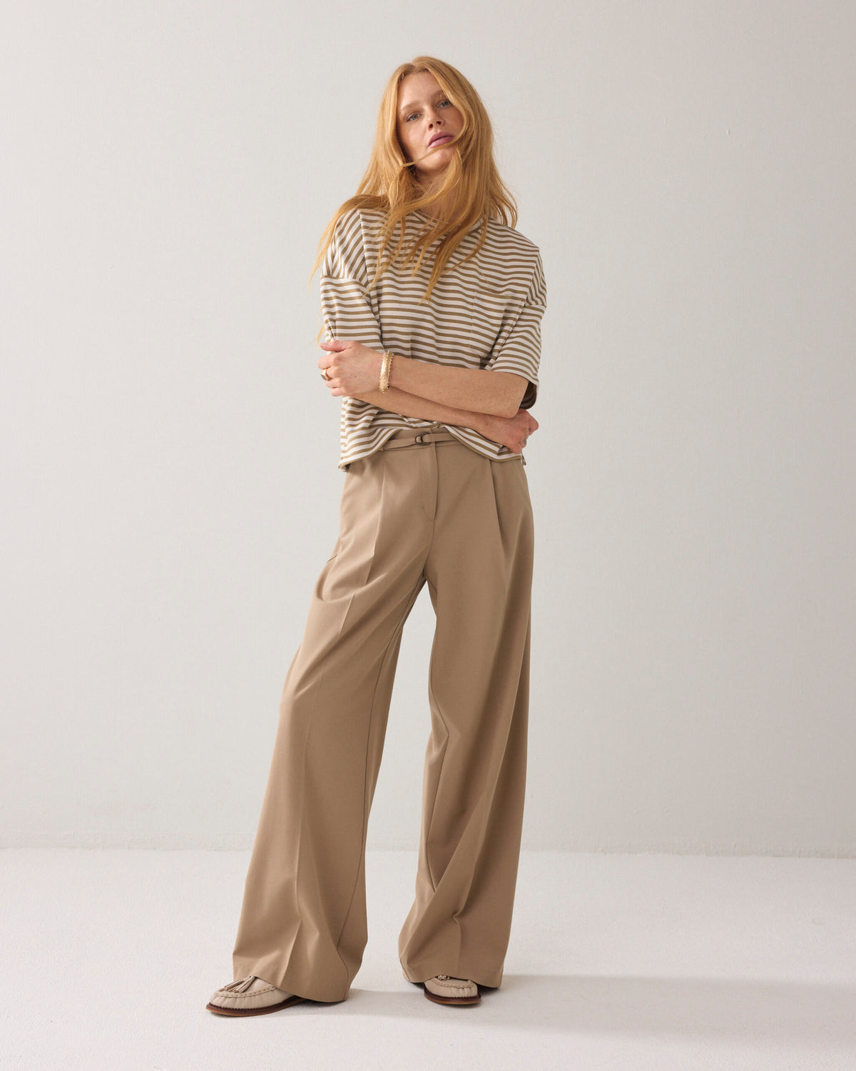 Summum | Pleated Pants | Khaki