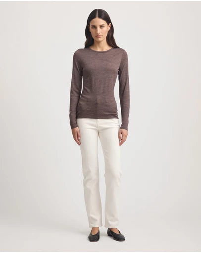 Toorallie | Crew Merino Tee | Mocha