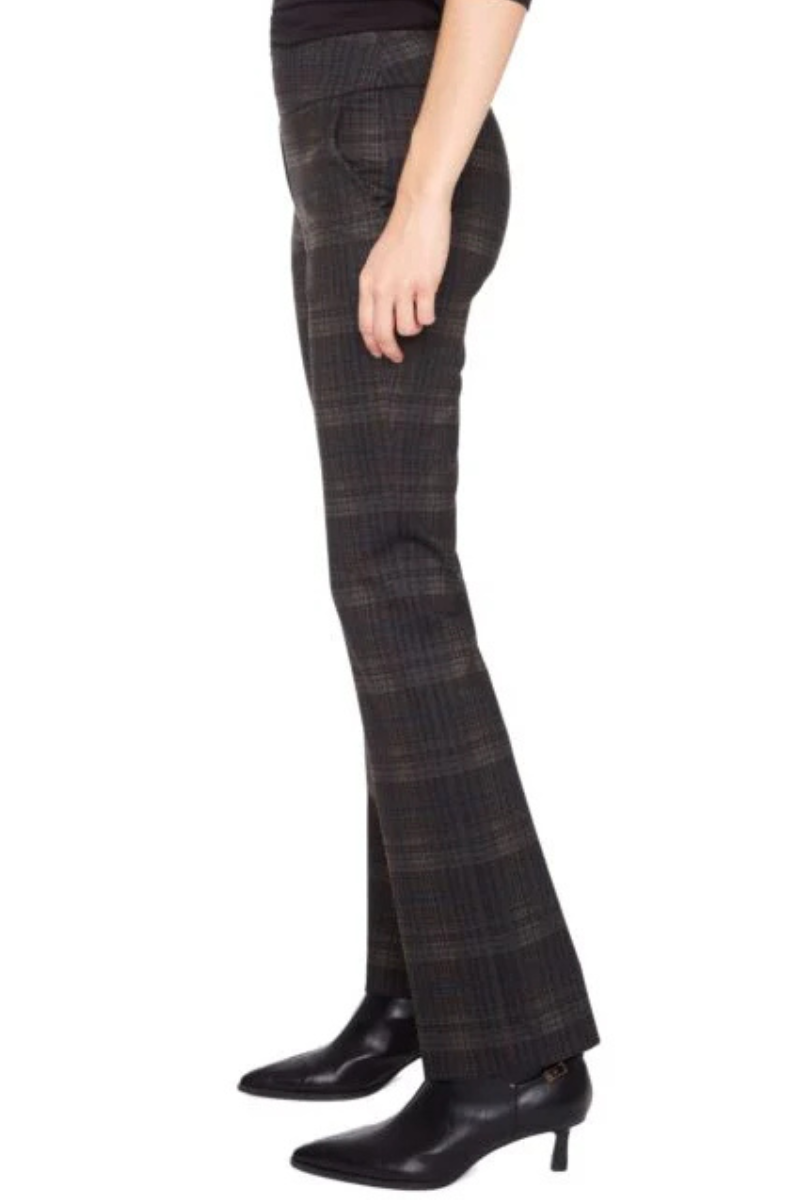 UP Pants | Full Length Ponte Pant | Dark Plaid