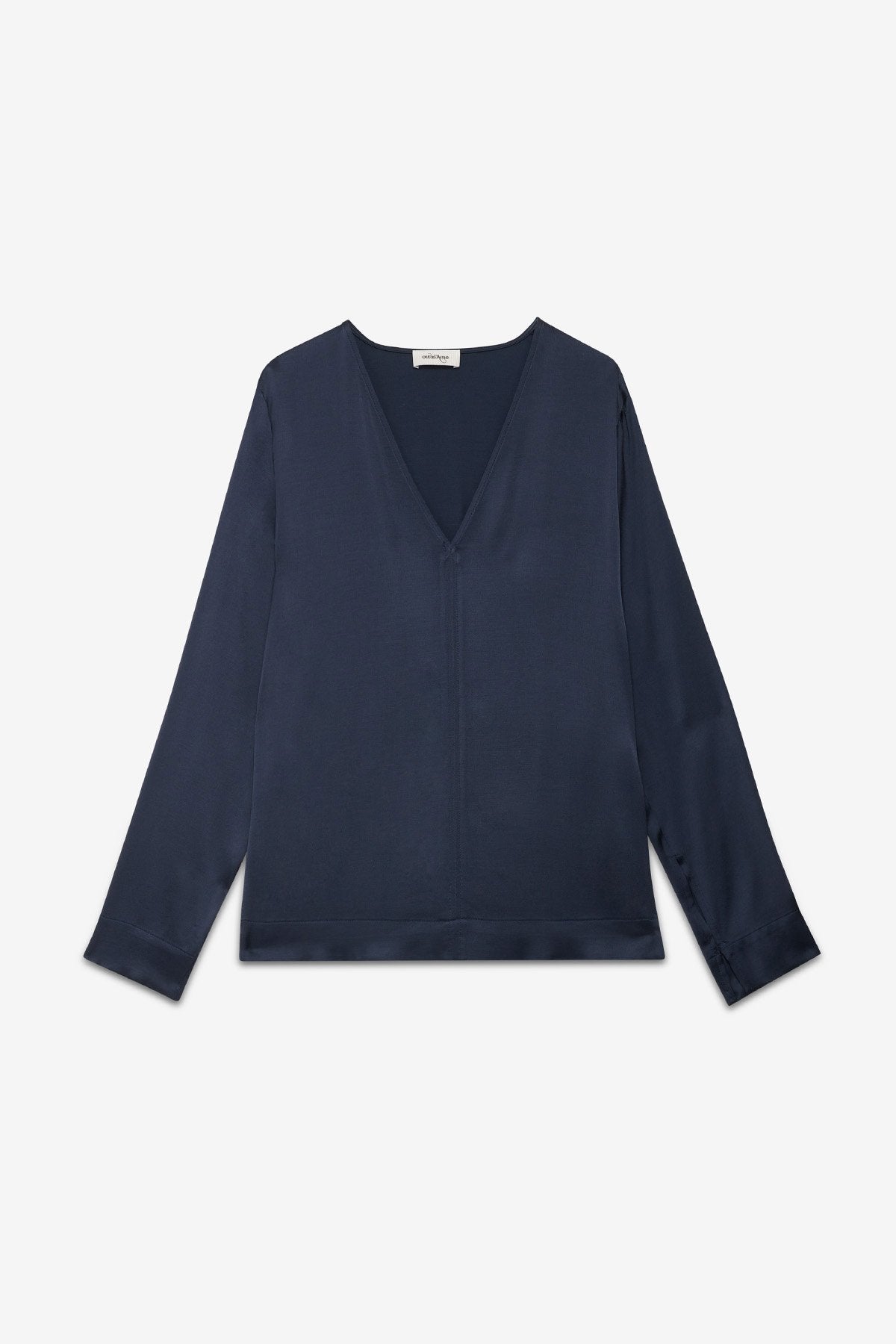 Ottod'Ame | V-Neck Blouse | Navy