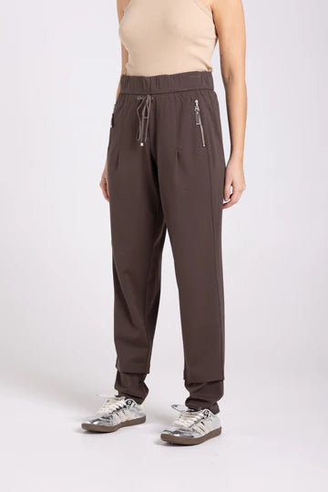Two T's | Ponte Panelled Pant | Espresso