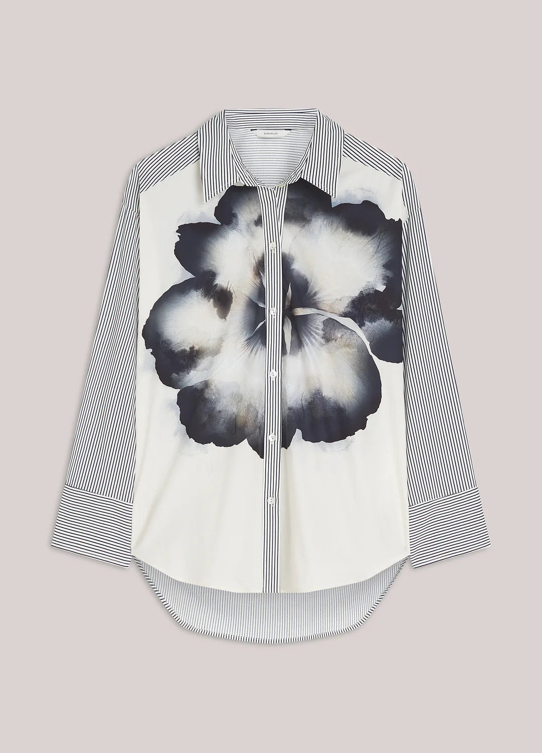 Summum | Big Flower Blouse | Blue/White