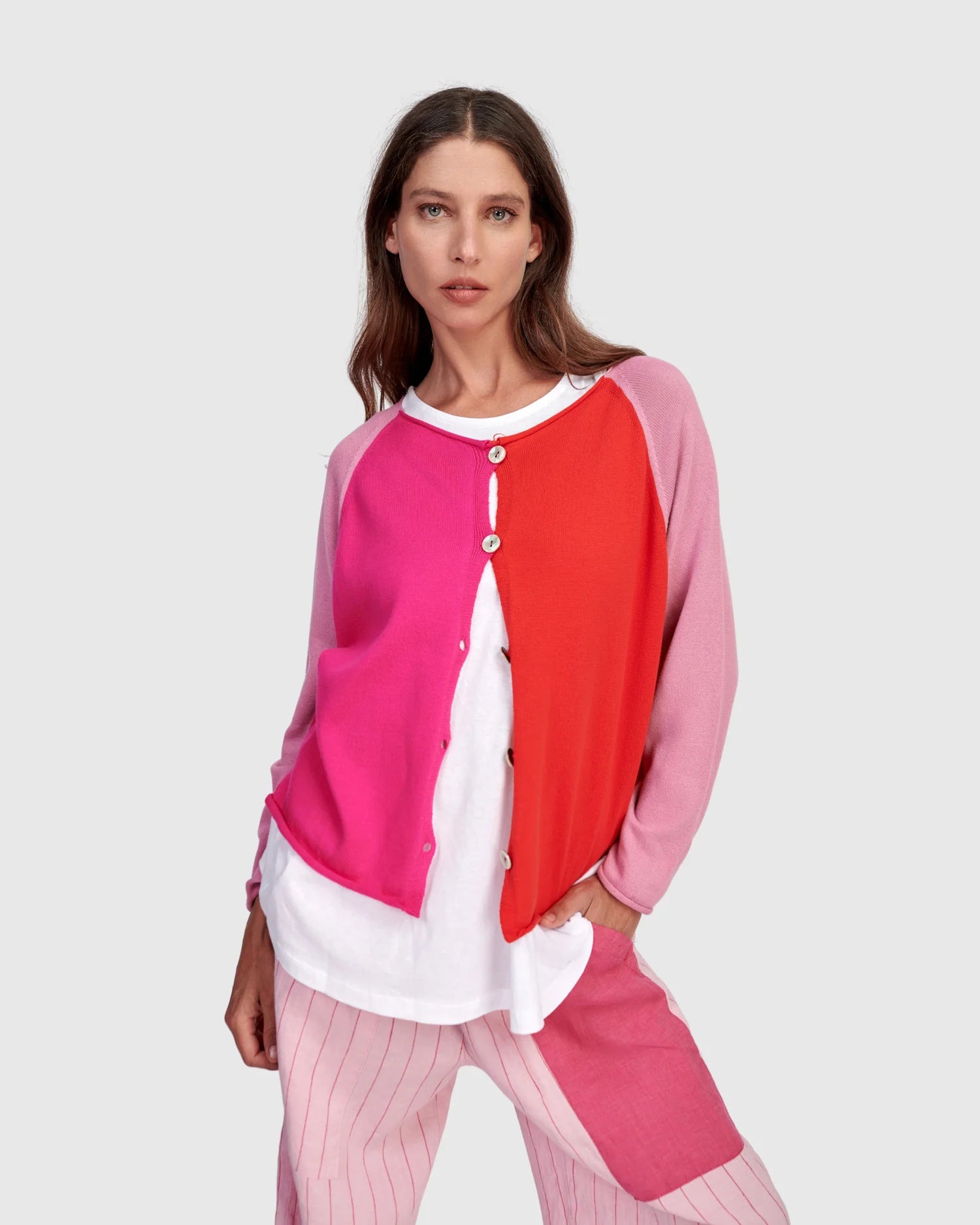 Alembika | Seashell Cardigan | Magenta