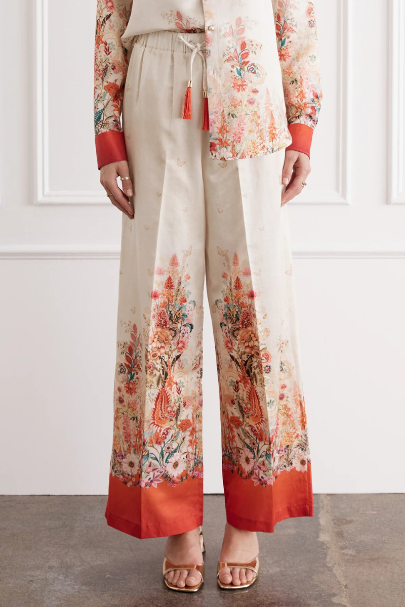 Aqua Blu | Lexi Pants | Bouquet Red