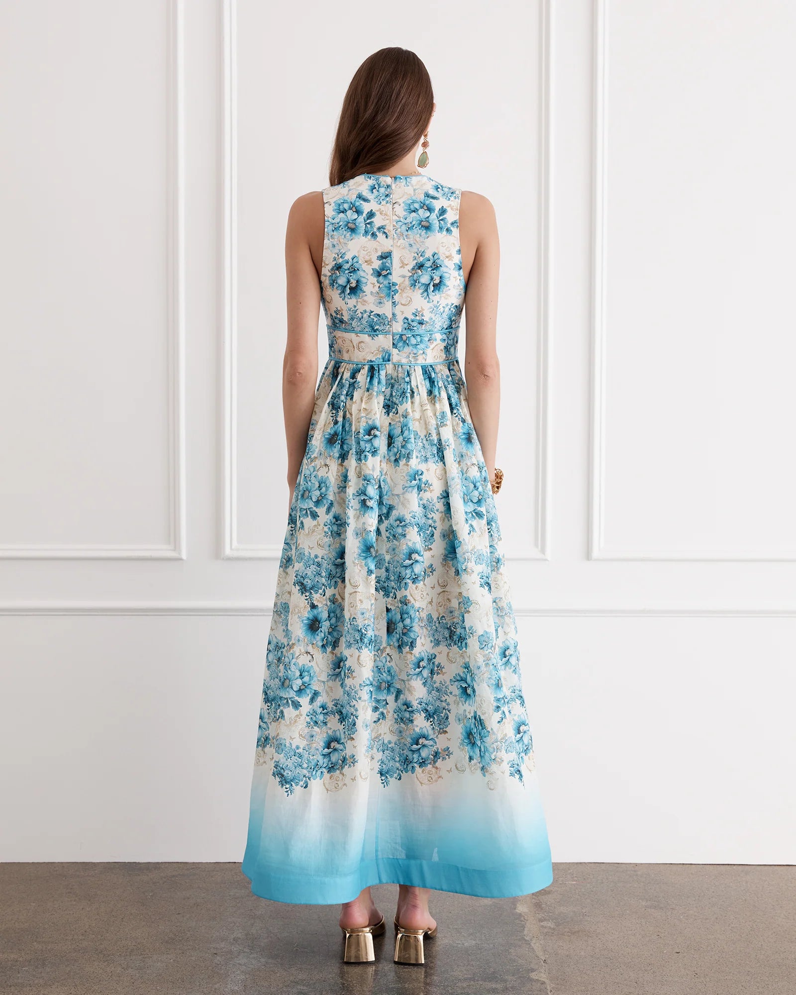 Aqua Blu | Dauphine Melody Maxi Dress | Aqua Floral