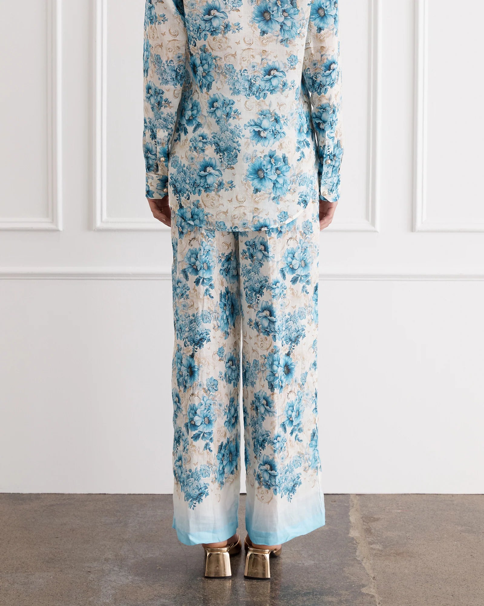 Aqua Blu | Lexi Pants | Blue Floral
