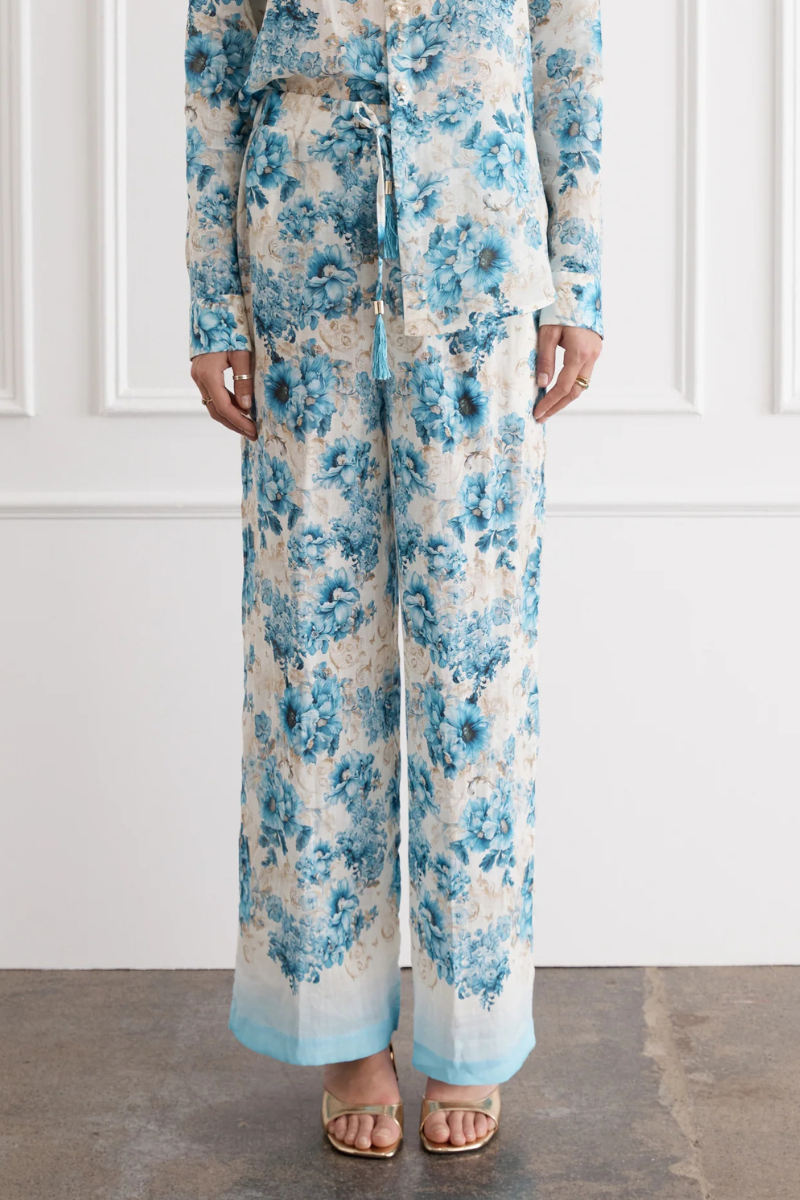 Aqua Blu | Lexi Pants | Blue Floral