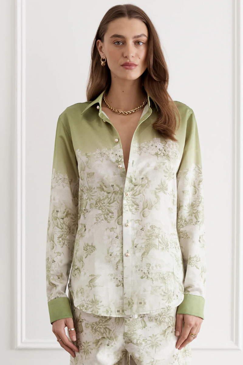 Aqua Blu | Faisane Blake Shirt | Green