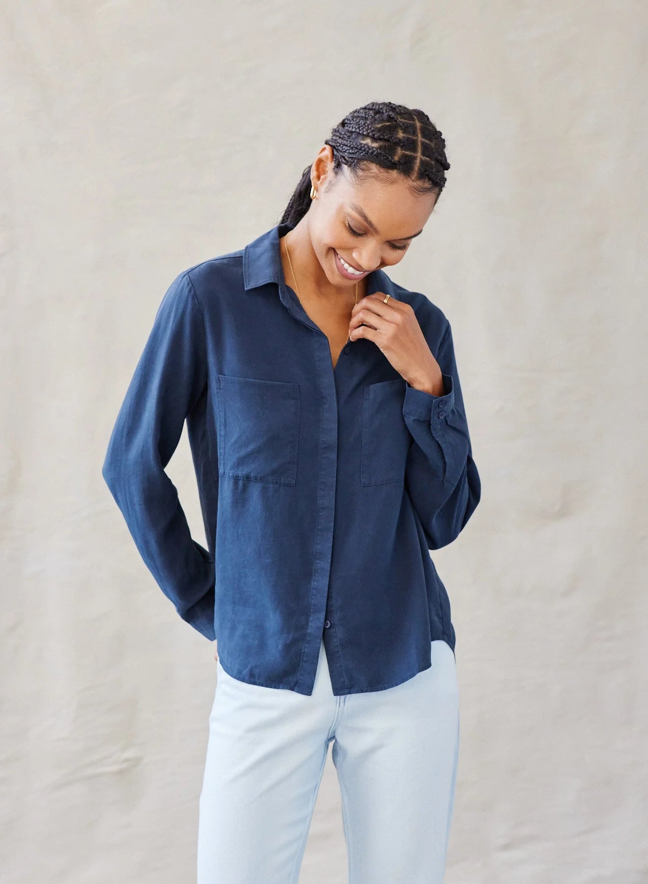 Two Pocket Classic Button Down - Endless Sea