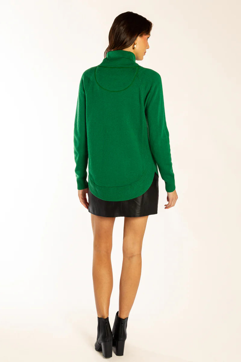 Bow & Arrow | Funnel Neck Jumper | Green