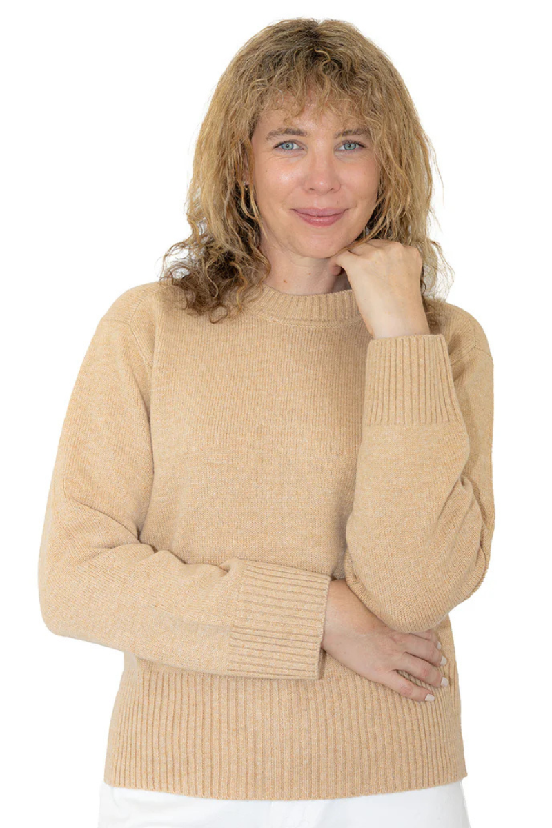 Bow & Arrow | Boxy Crew Neck Jumper | Latte