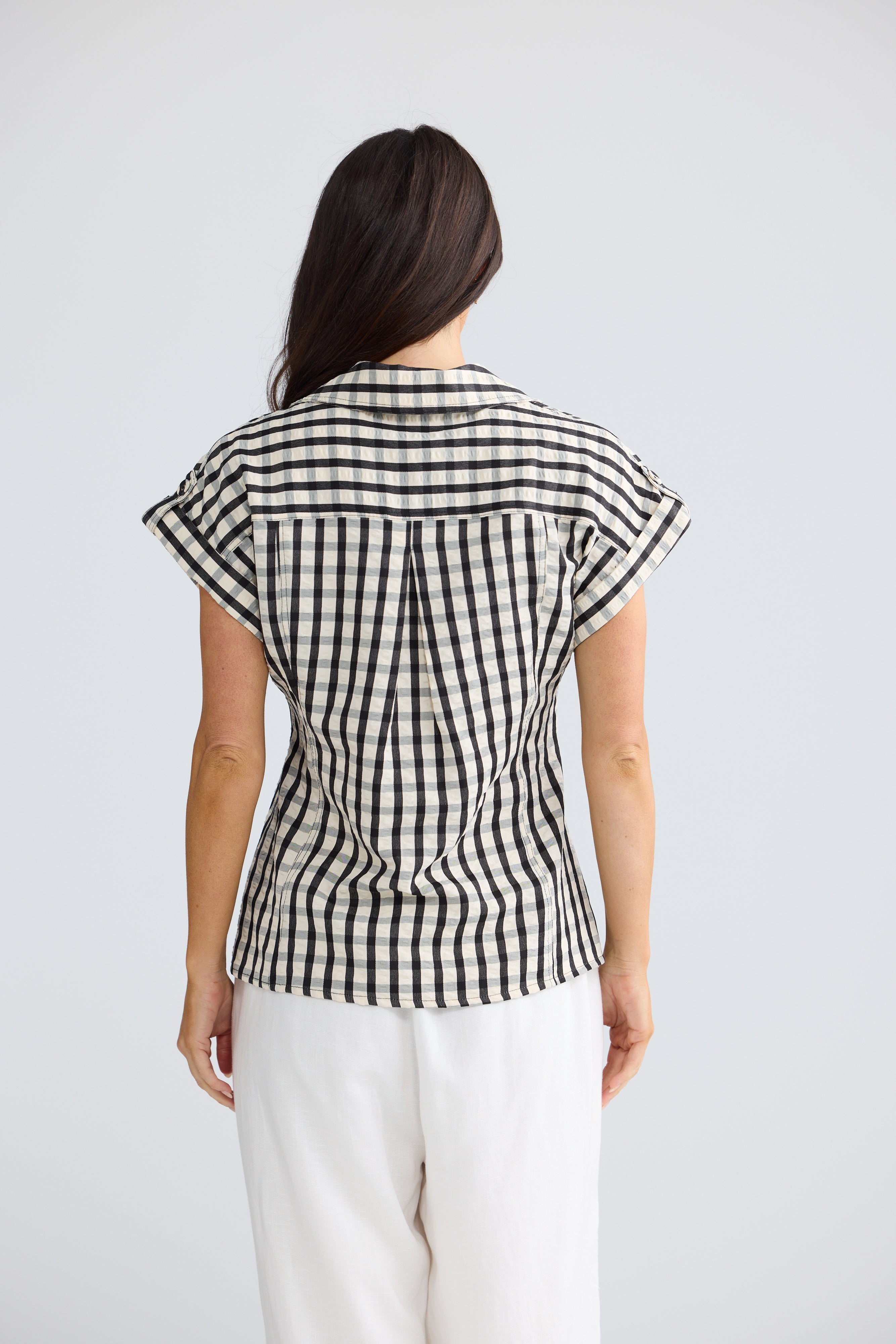Brave+True | Portia Shirt | Black Gingham