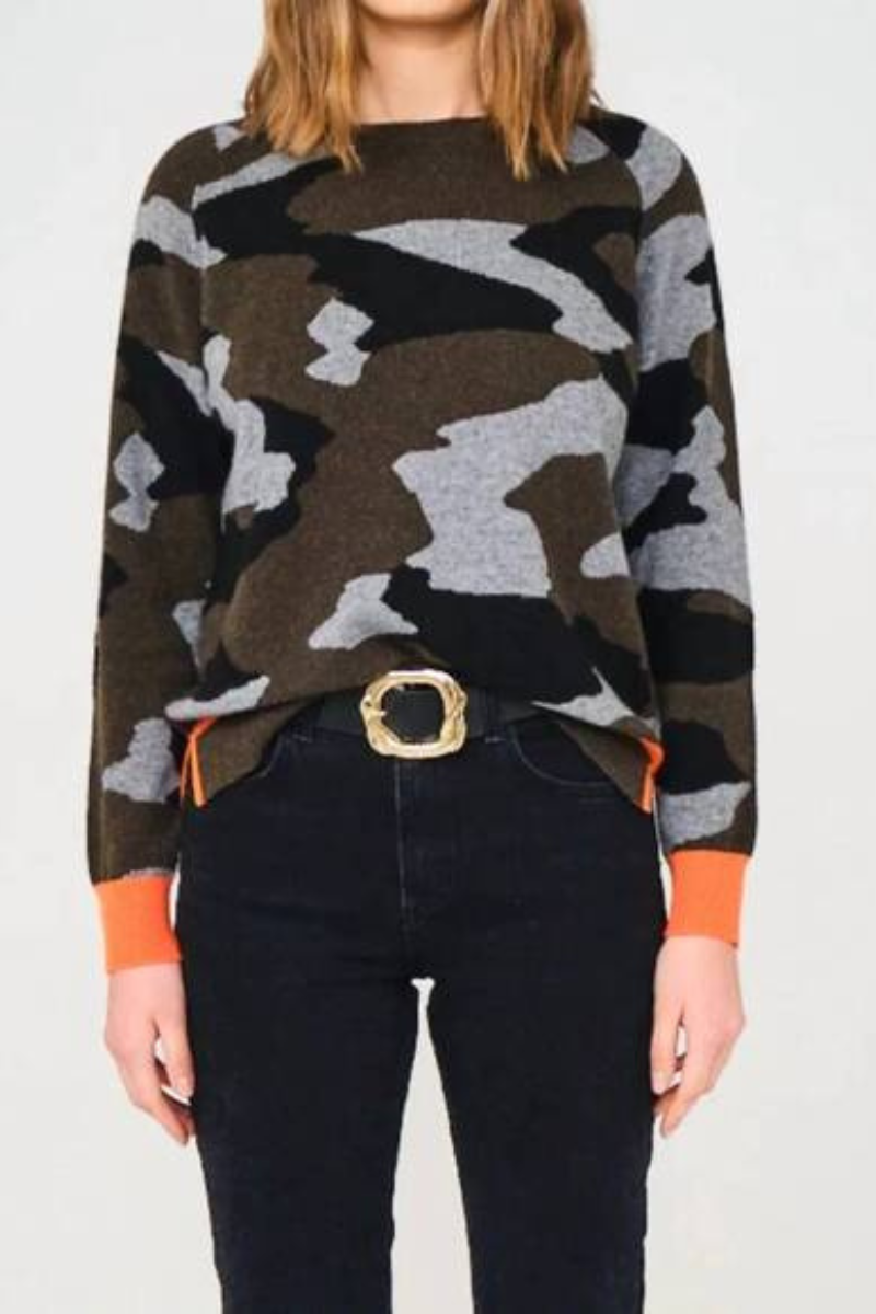 Brodie Knitwear | Cool Camo Sweat | Khaki