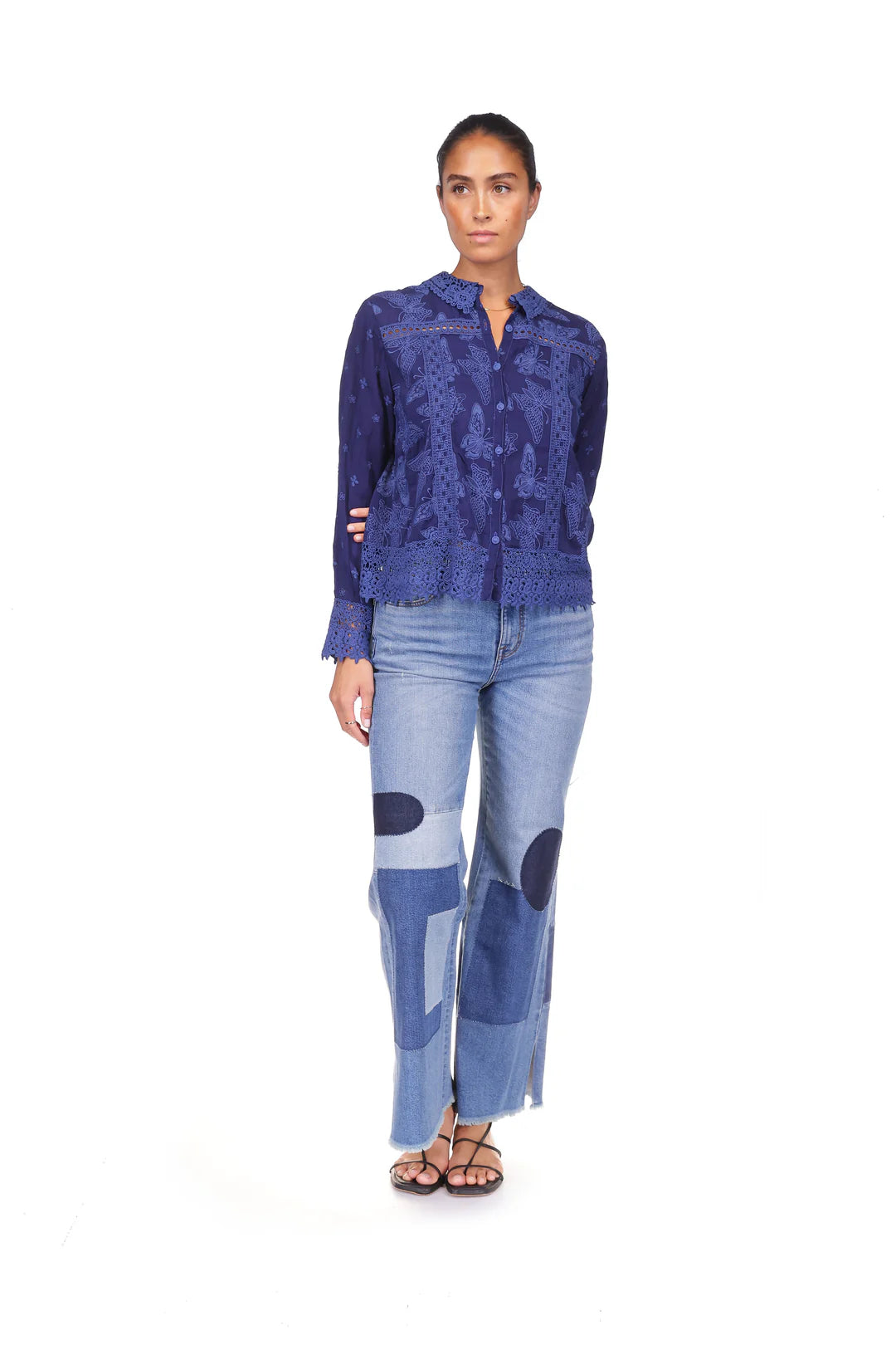 Johnny Was | Yonah Butterfly Allover Jacket | Blue Night