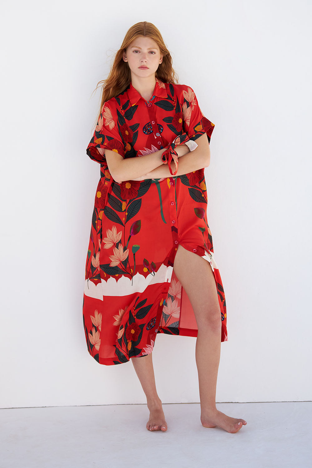 Christina Beautiful Life | Jenna Shirtdress | Red