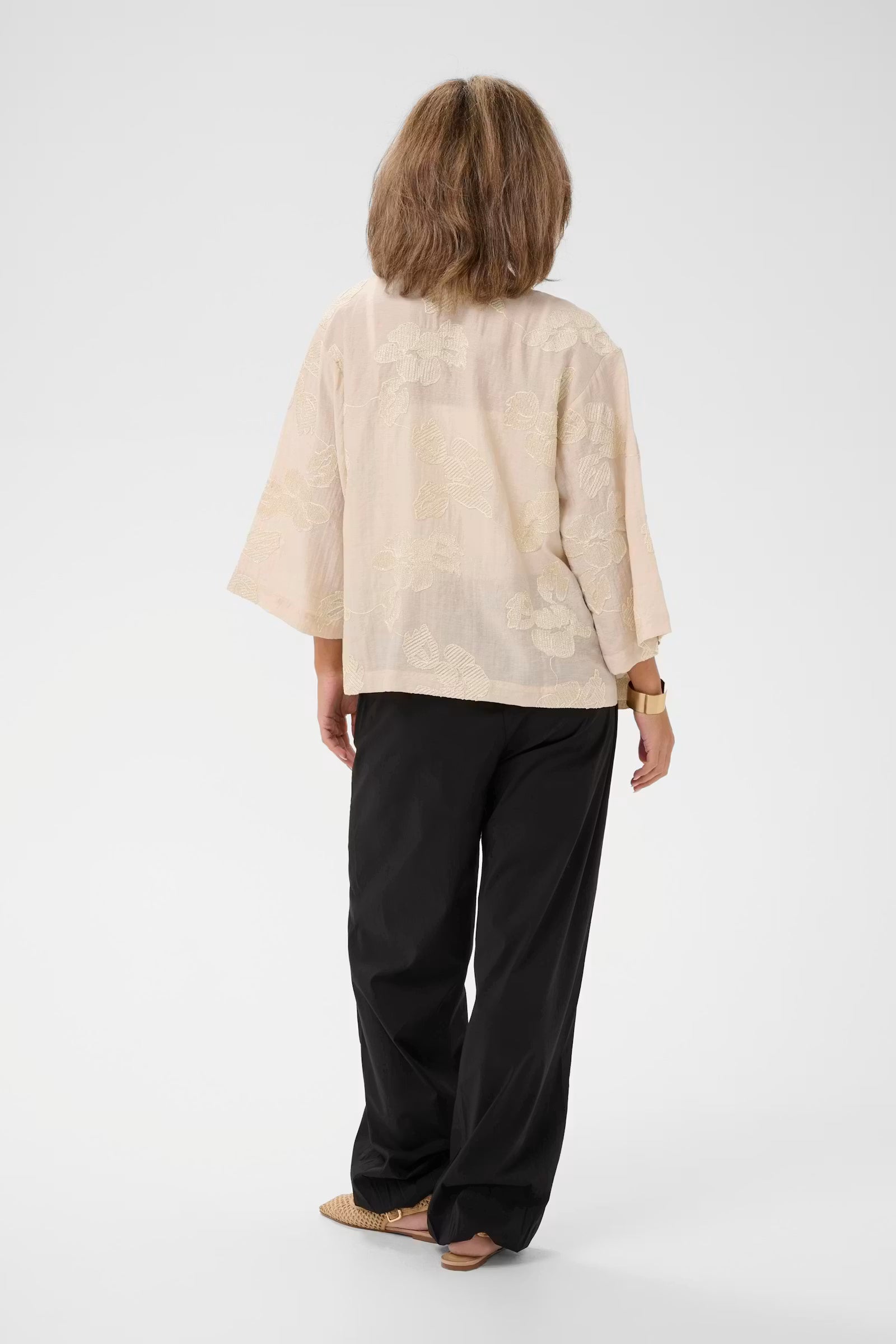 Cream | Emilia Short Kimono | Perfectly Pale Melange