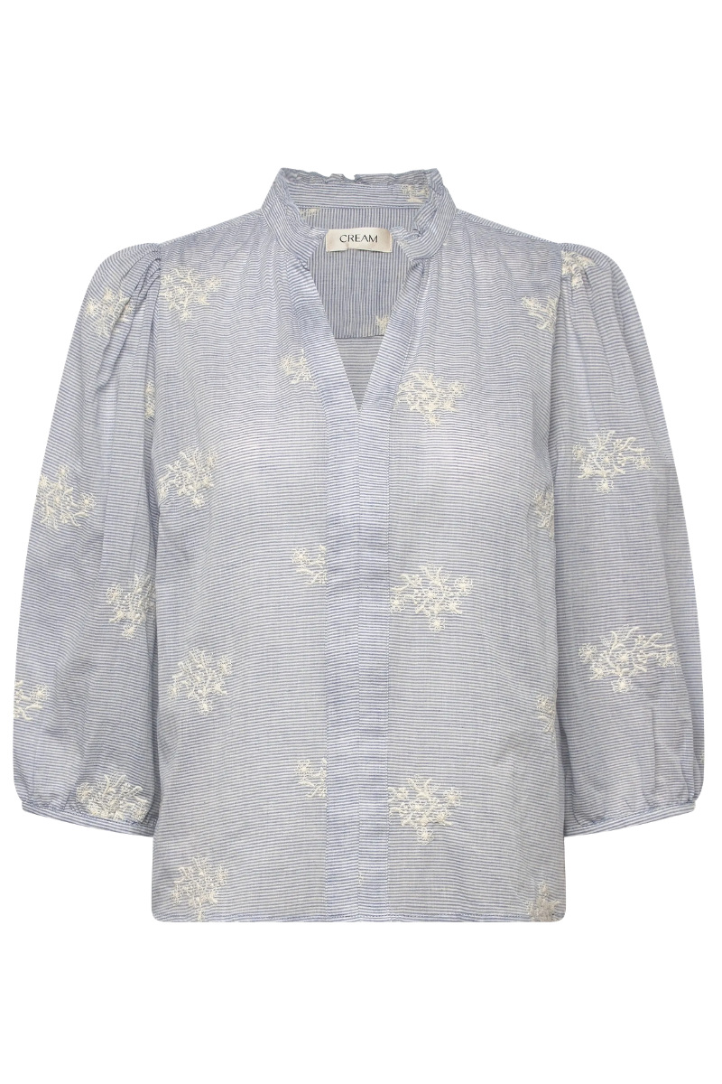 Cream | Korey Blouse | Blue/White Stripe