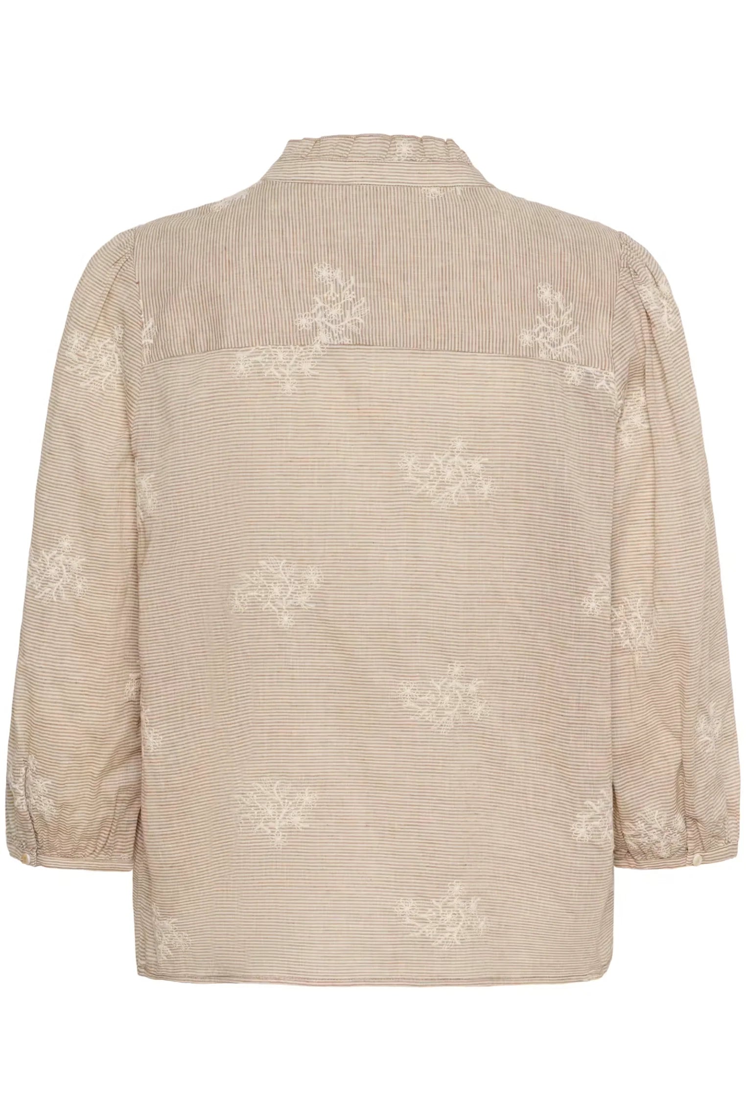 Cream | Korey Blouse | Brown/White Stripe