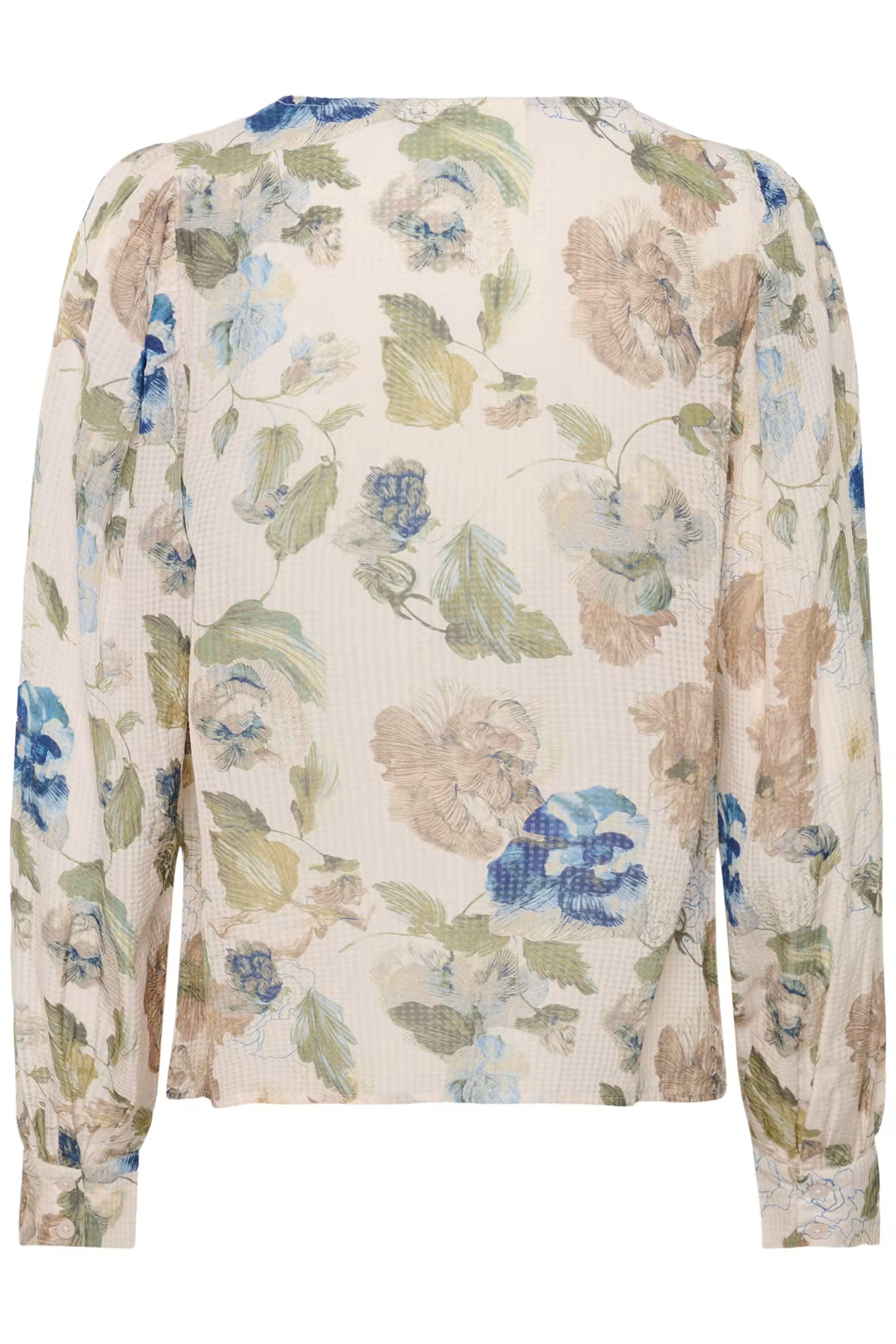 Cream | Lucia Blouse | Hailey Print with Blue