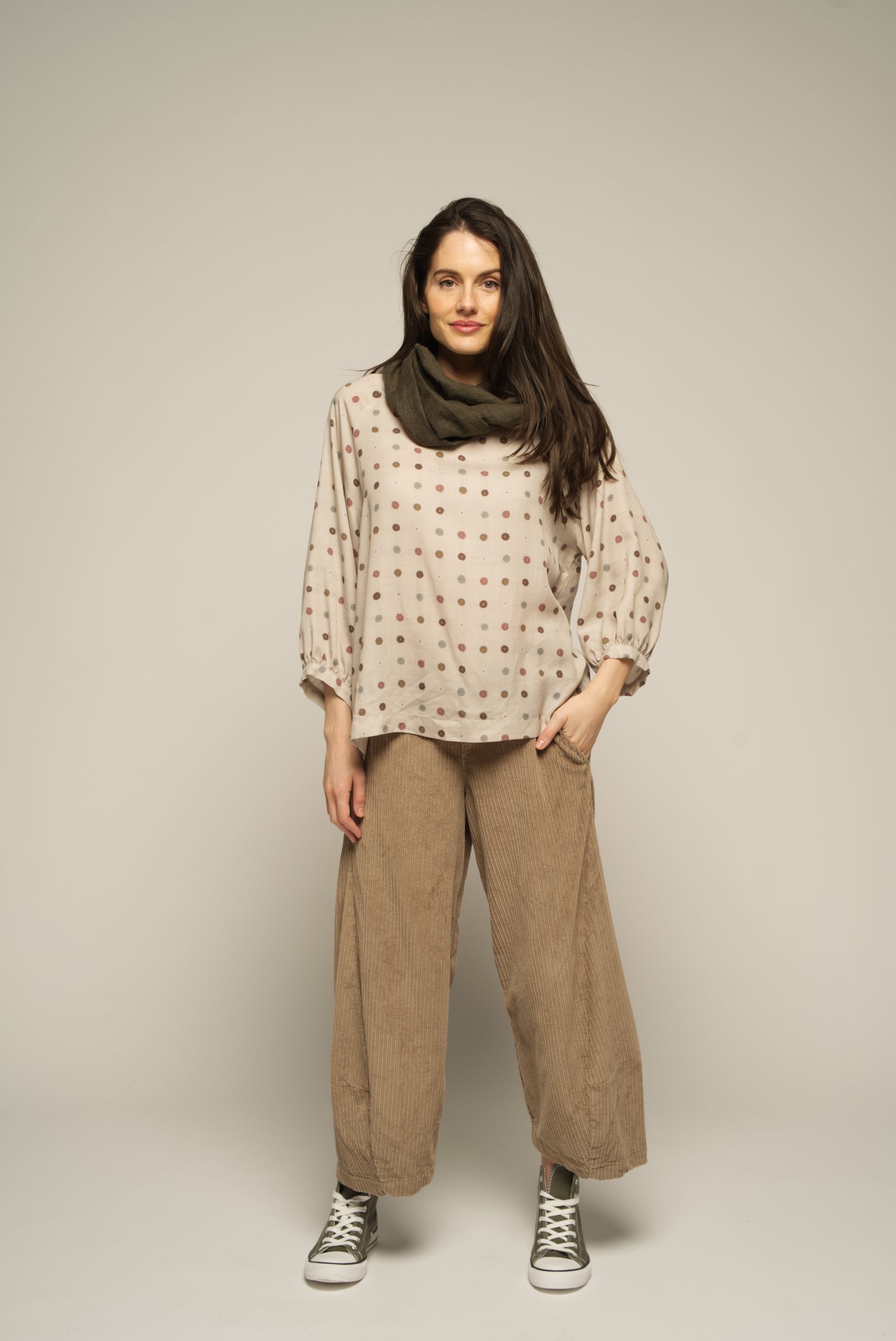 Muse | Sanne Jumbo Cord Pant | Beige